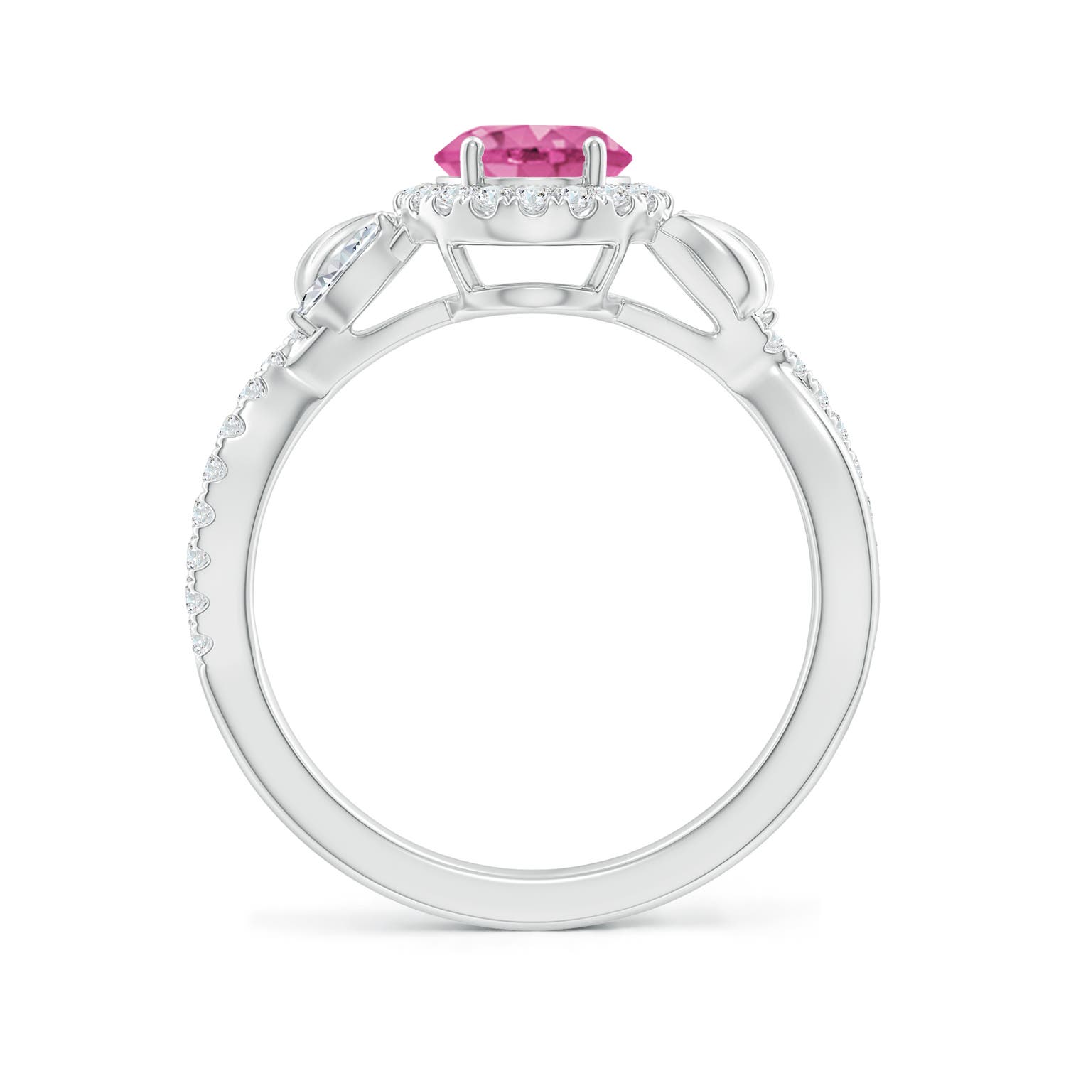 AAA - Pink Sapphire / 1.99 CT / 14 KT White Gold