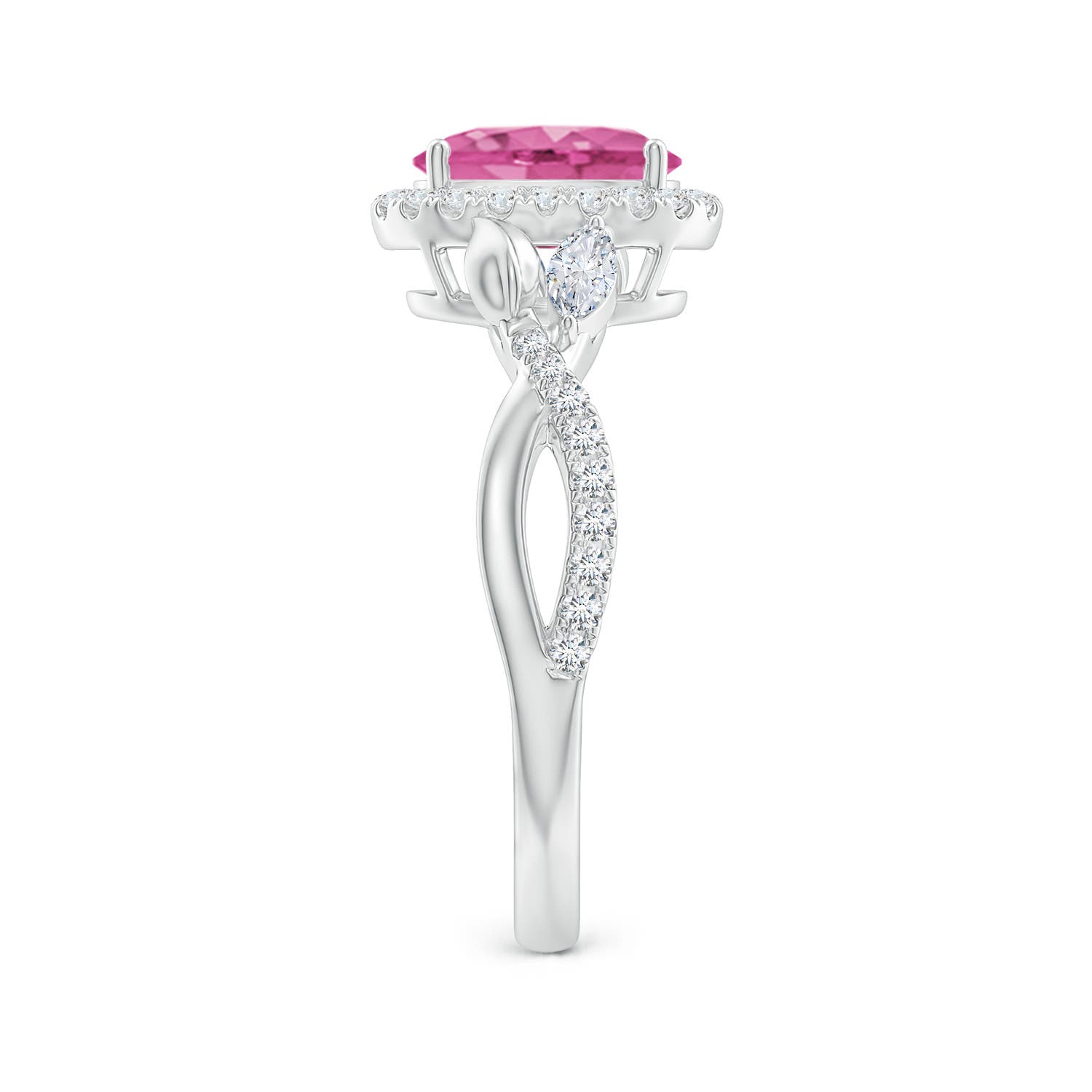 AAA - Pink Sapphire / 1.99 CT / 14 KT White Gold