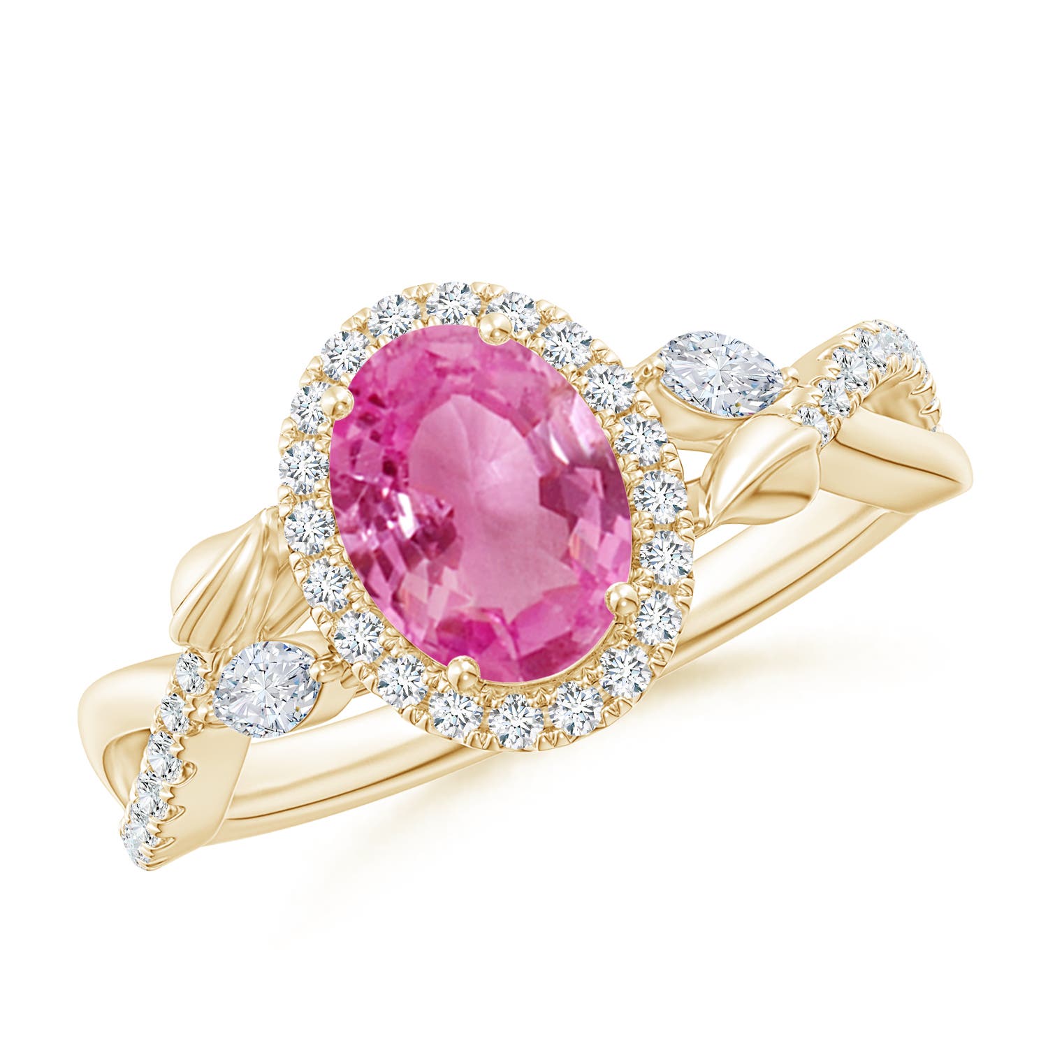 AAA - Pink Sapphire / 1.99 CT / 14 KT Yellow Gold