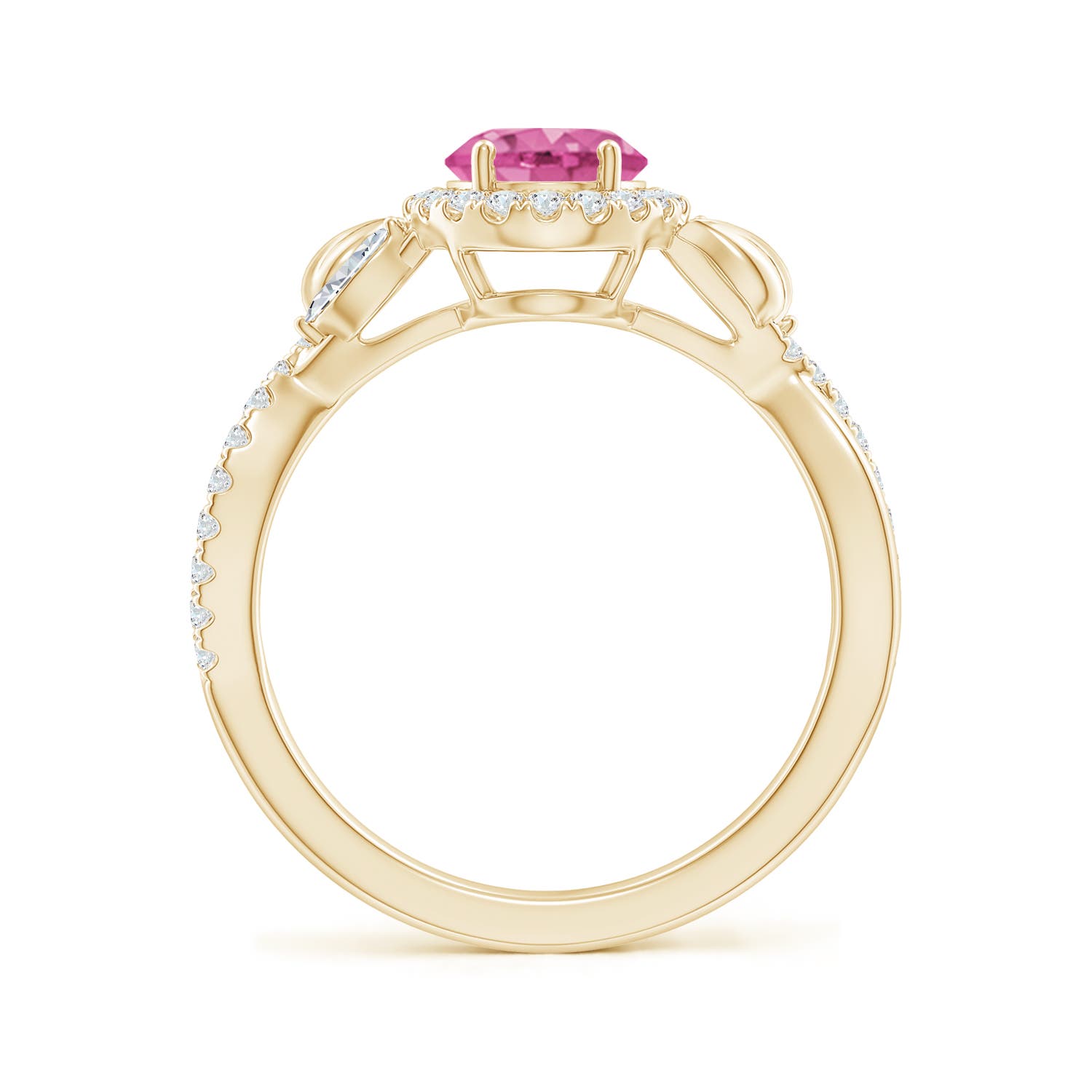 AAA - Pink Sapphire / 1.99 CT / 14 KT Yellow Gold