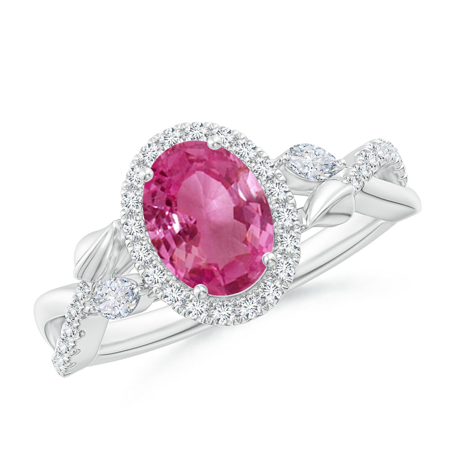 AAAA - Pink Sapphire / 1.99 CT / 14 KT White Gold