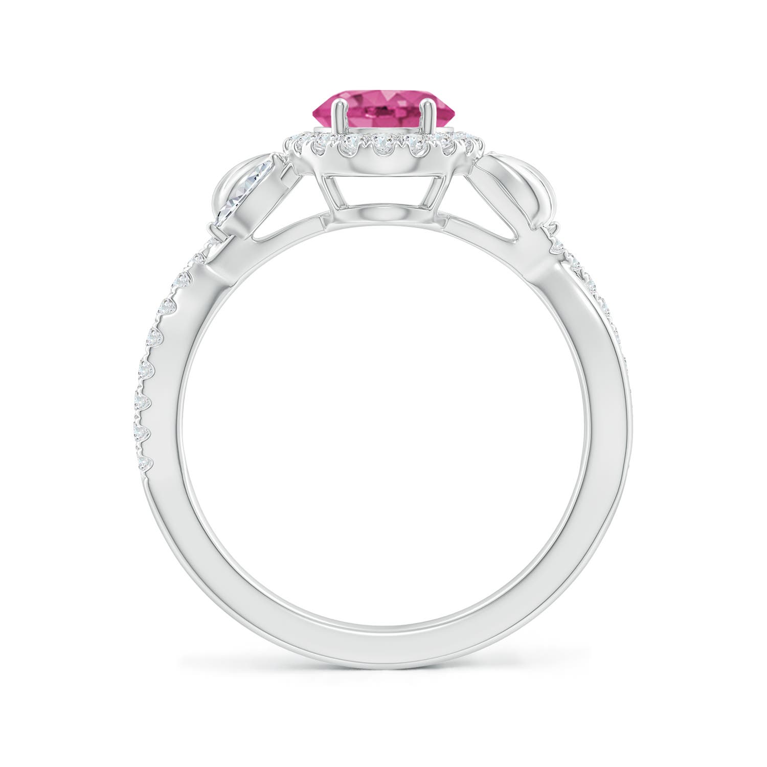 AAAA - Pink Sapphire / 1.99 CT / 14 KT White Gold