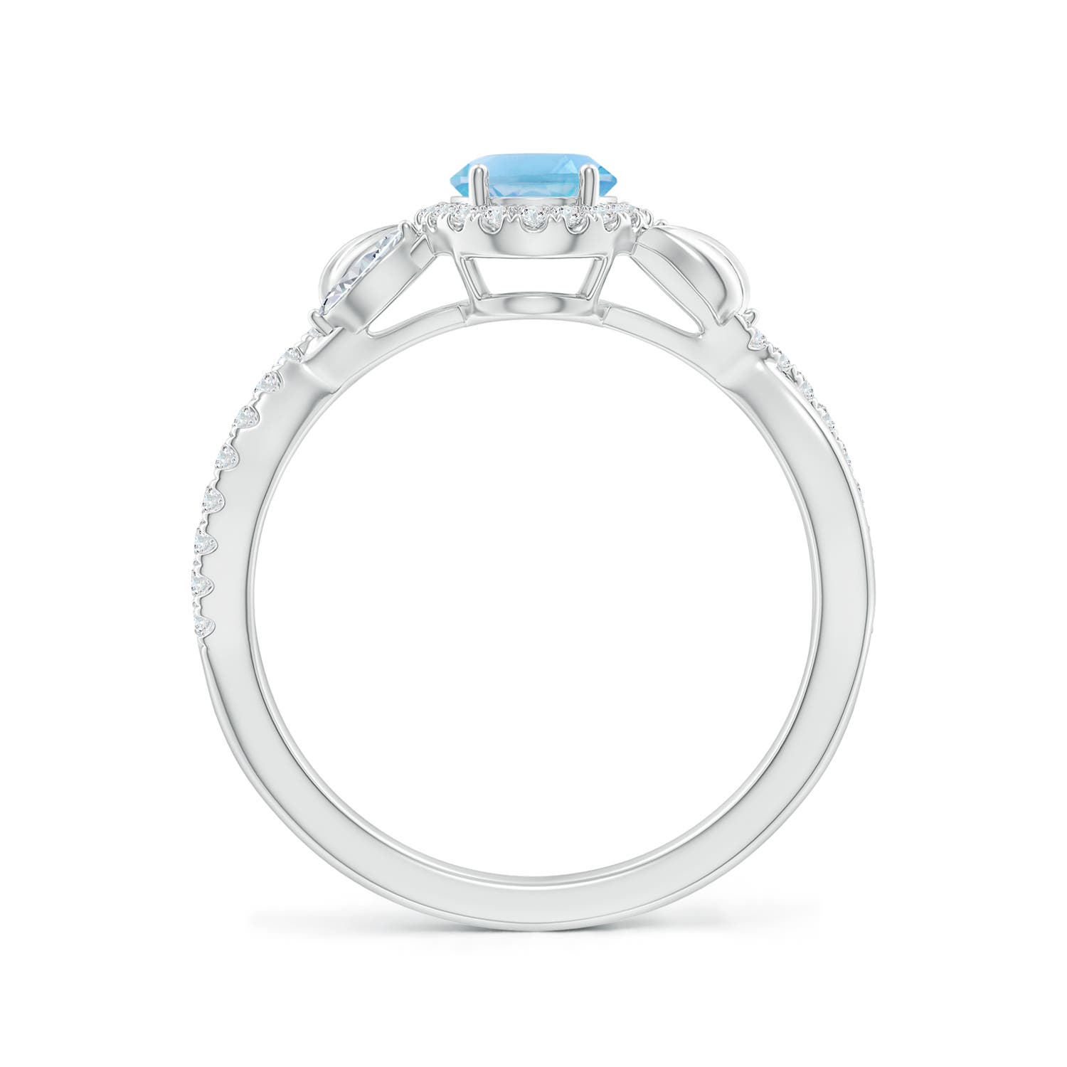 A - Swiss Blue Topaz / 1.35 CT / 14 KT White Gold