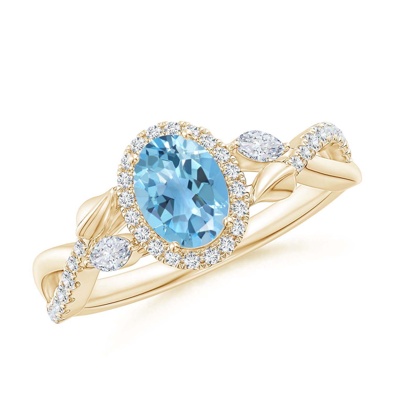 A - Swiss Blue Topaz / 1.35 CT / 14 KT Yellow Gold