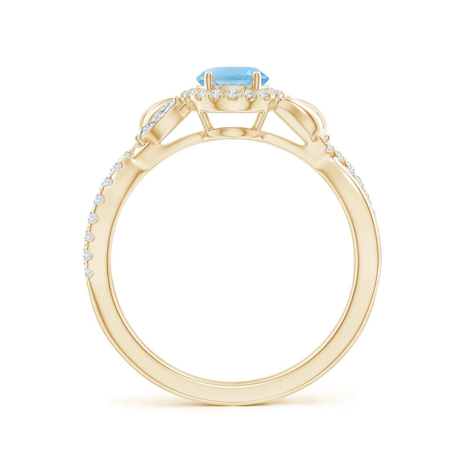 A - Swiss Blue Topaz / 1.35 CT / 14 KT Yellow Gold