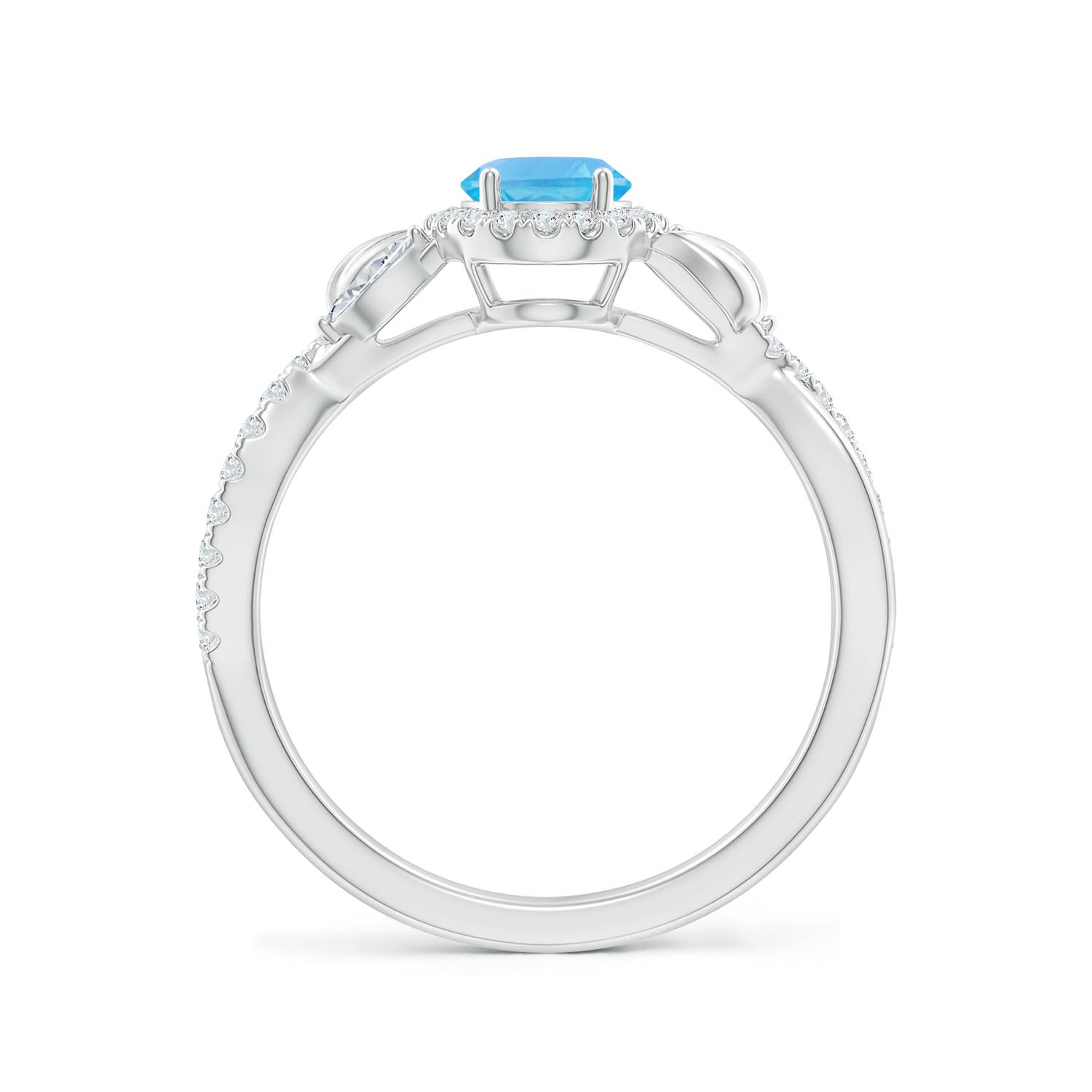 AA - Swiss Blue Topaz / 1.35 CT / 14 KT White Gold