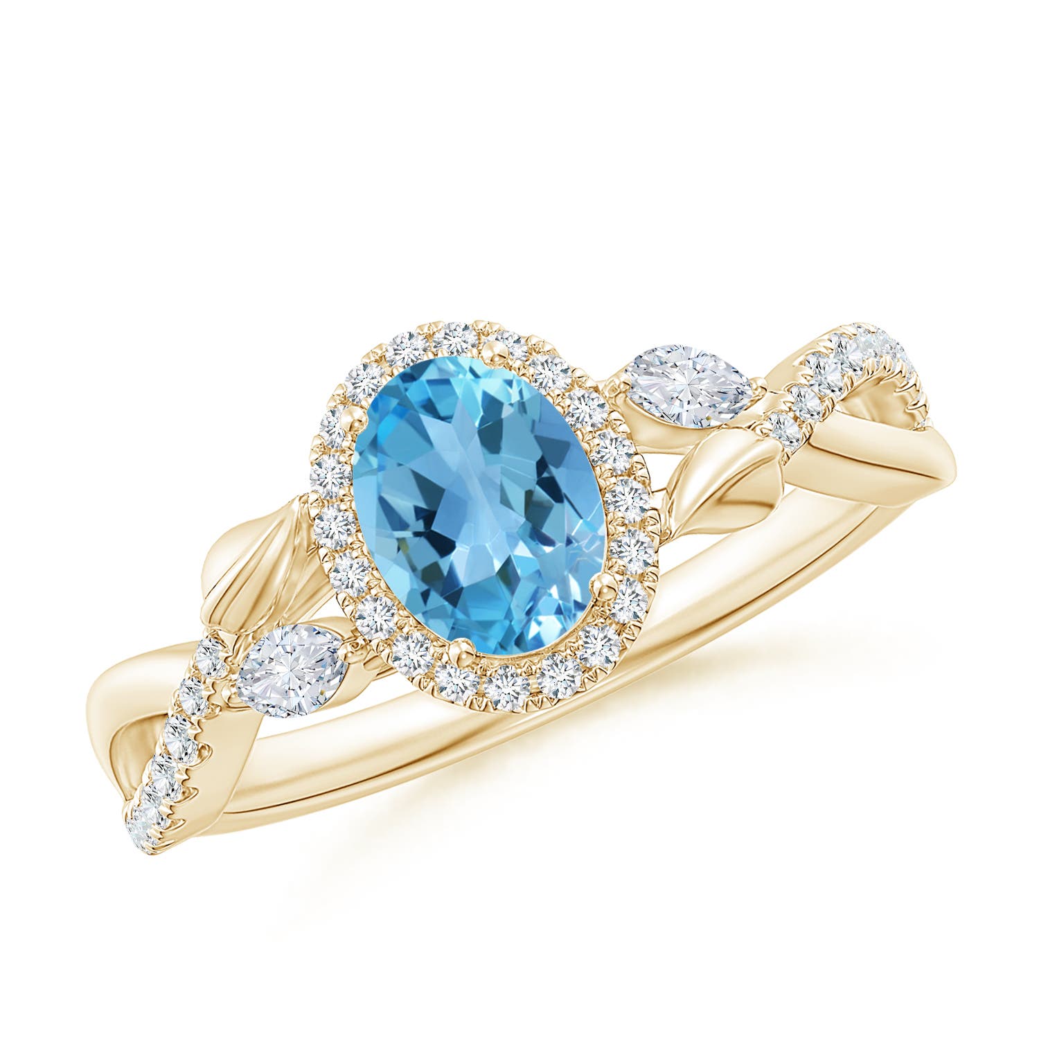 AA - Swiss Blue Topaz / 1.35 CT / 14 KT Yellow Gold