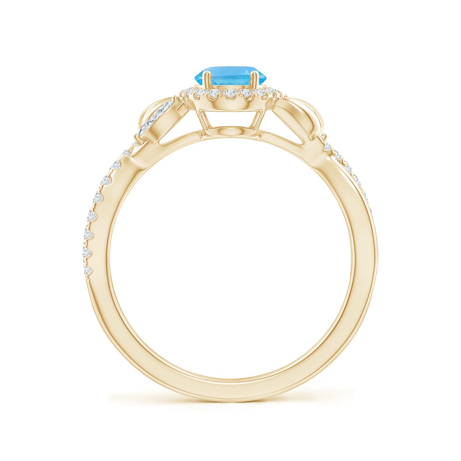 AA - Swiss Blue Topaz / 1.35 CT / 14 KT Yellow Gold