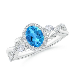 Oval AAAA Swiss Blue Topaz