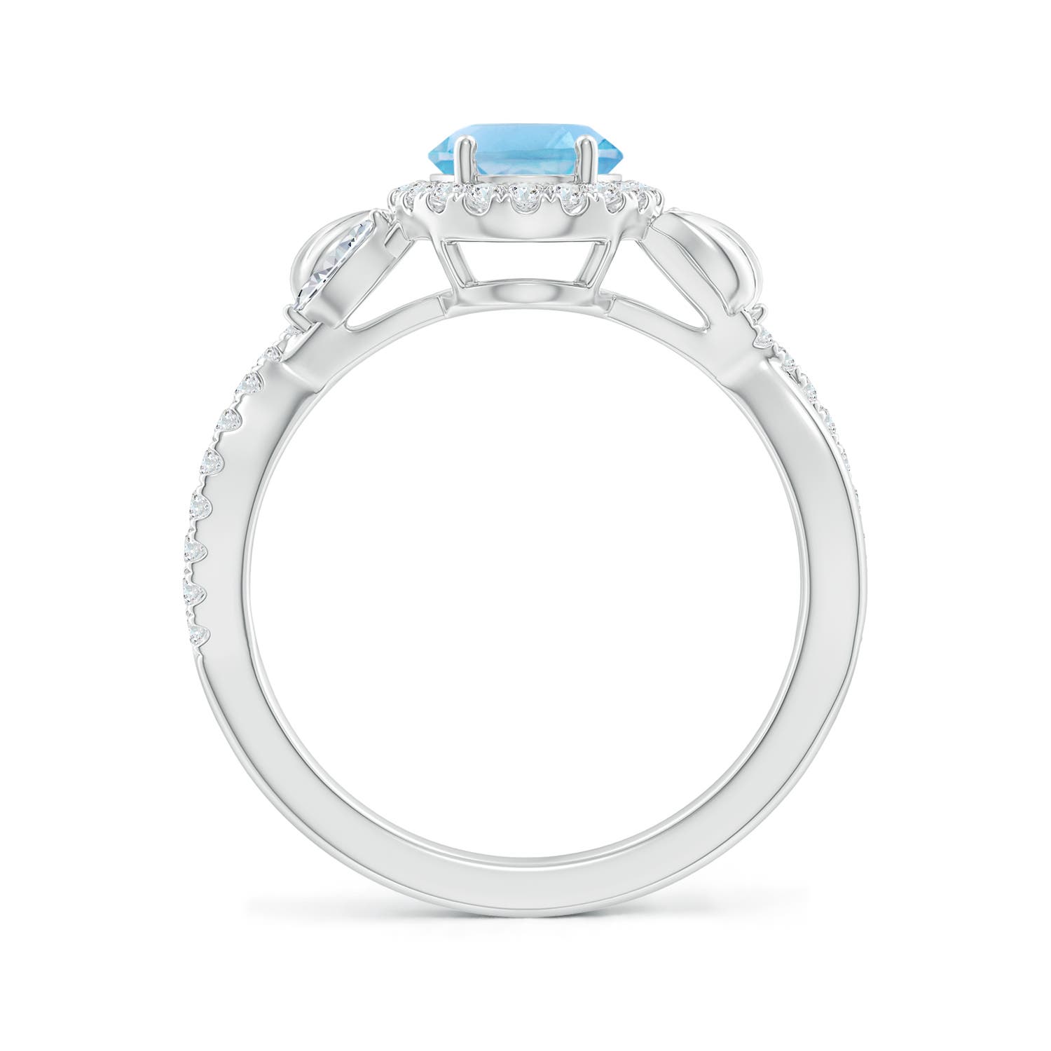 A - Swiss Blue Topaz / 1.92 CT / 14 KT White Gold