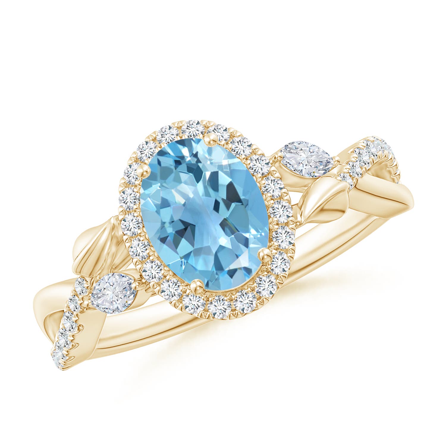 A - Swiss Blue Topaz / 1.92 CT / 14 KT Yellow Gold