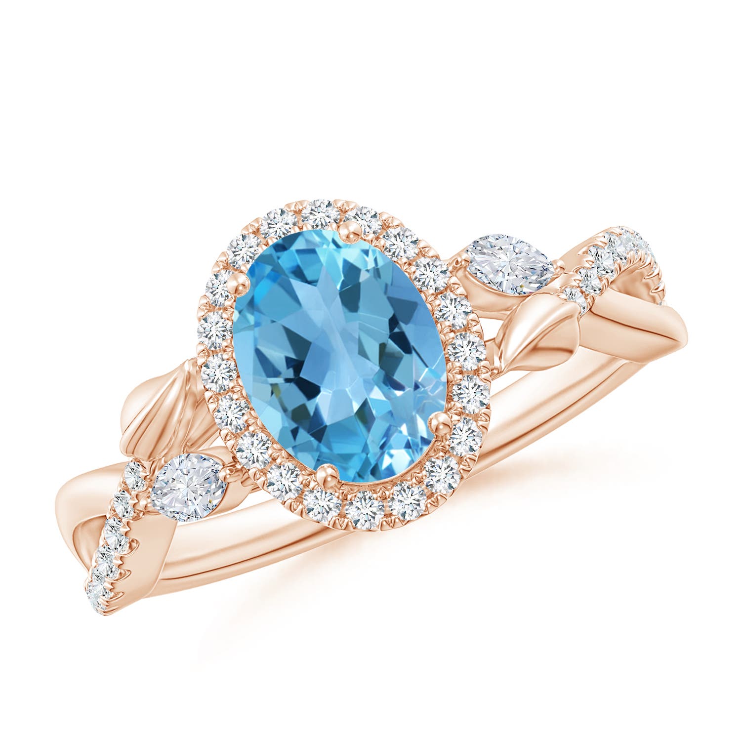 AA - Swiss Blue Topaz / 1.92 CT / 14 KT Rose Gold