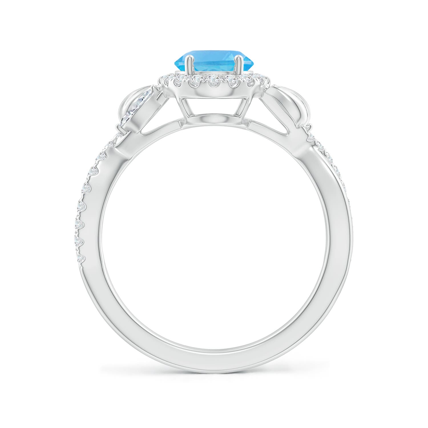 AA - Swiss Blue Topaz / 1.92 CT / 14 KT White Gold