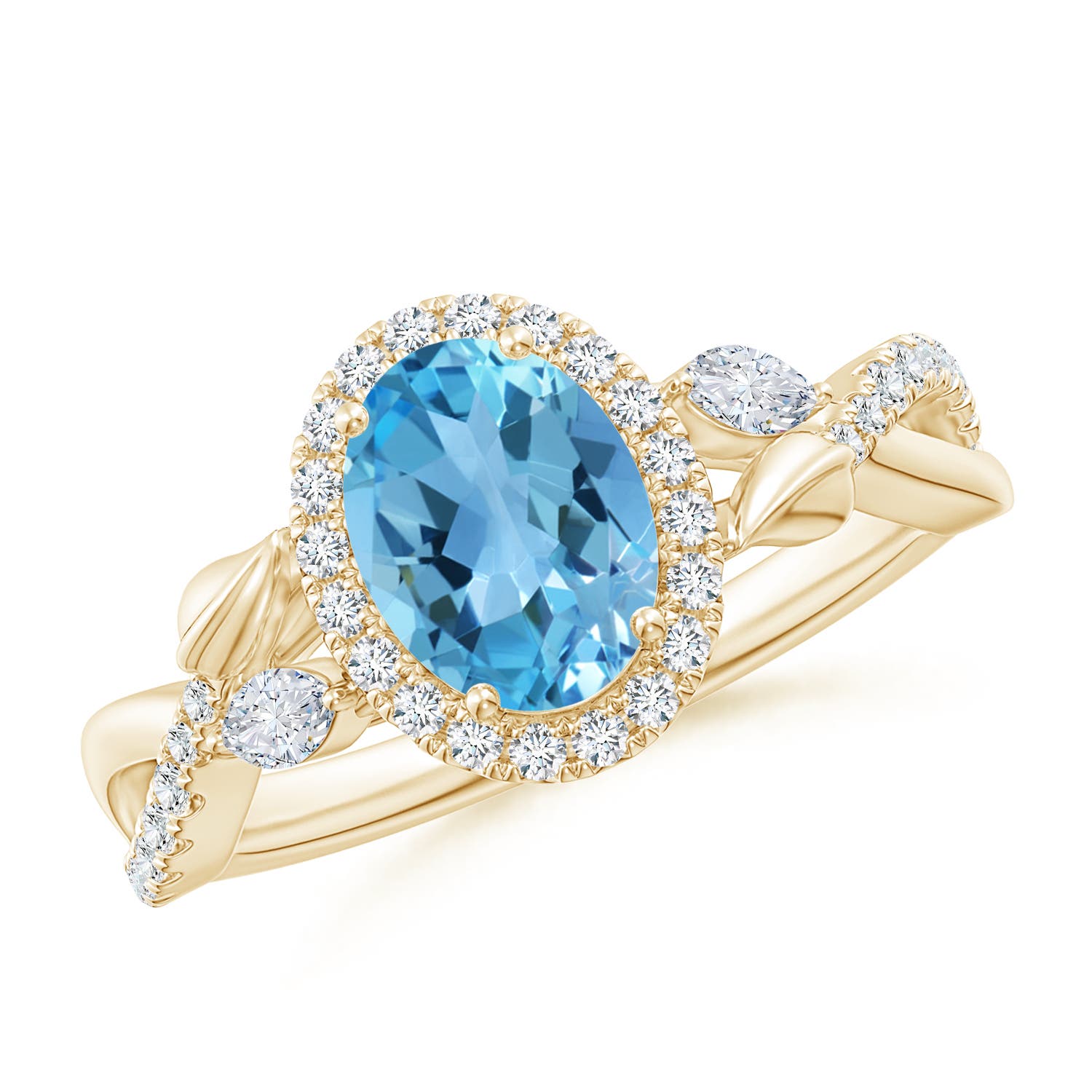 AA - Swiss Blue Topaz / 1.92 CT / 14 KT Yellow Gold