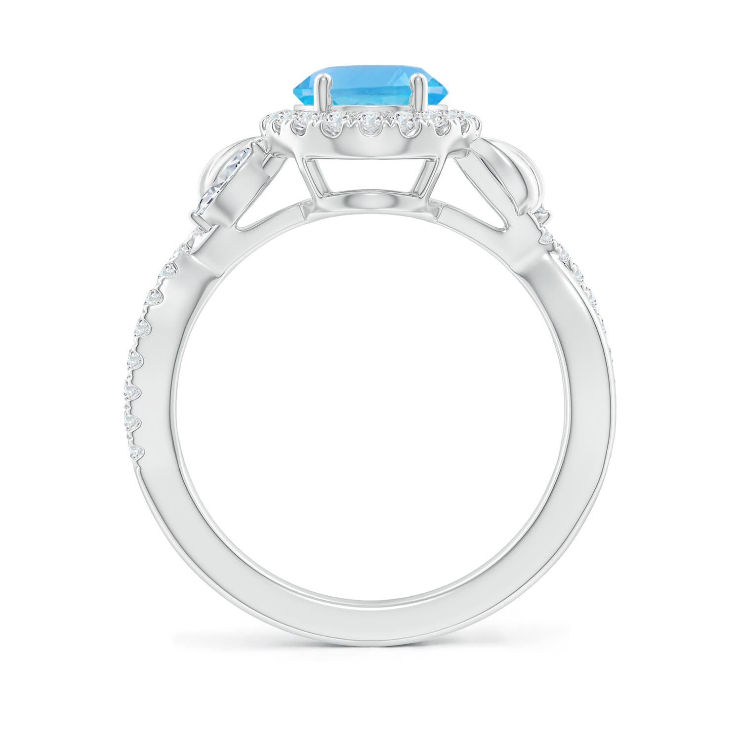 AA - Swiss Blue Topaz / 2.71 CT / 14 KT White Gold