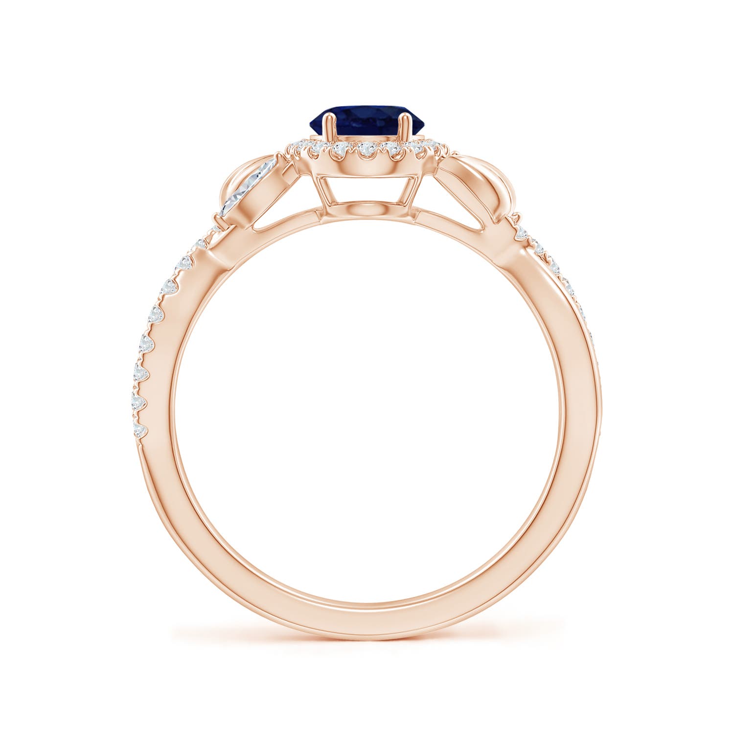 A - Blue Sapphire / 1.25 CT / 14 KT Rose Gold