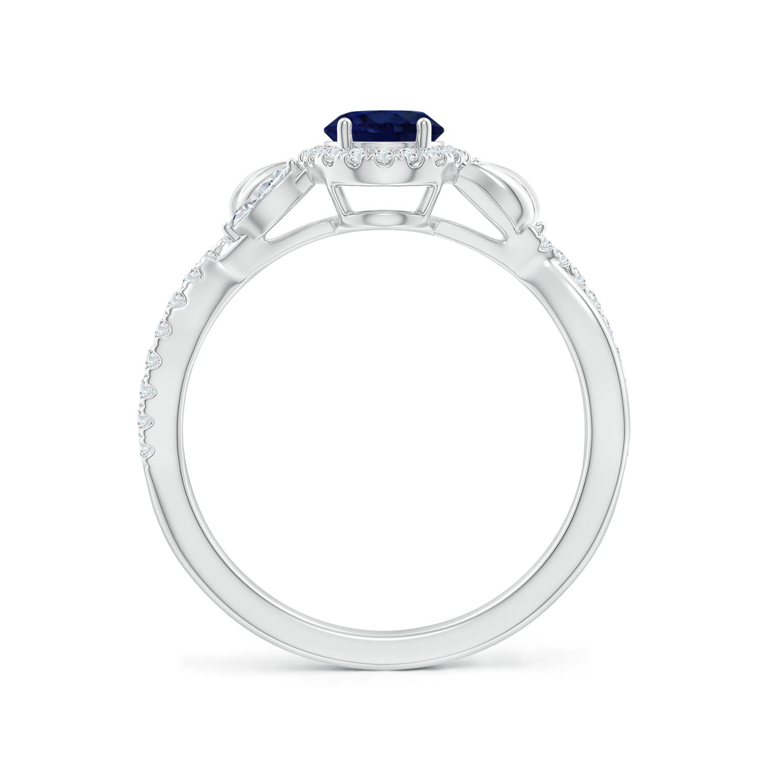 A - Blue Sapphire / 1.25 CT / 14 KT White Gold