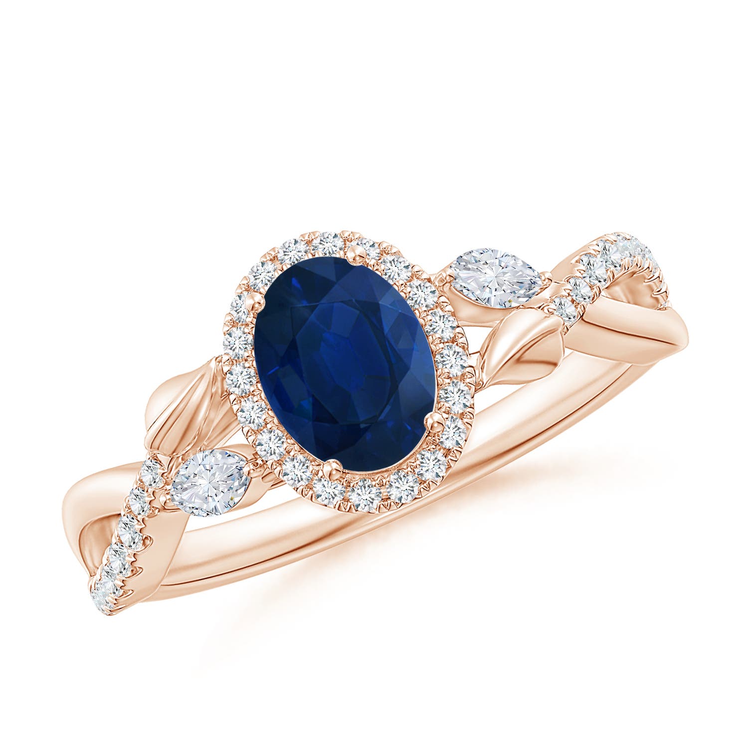 AA - Blue Sapphire / 1.25 CT / 14 KT Rose Gold