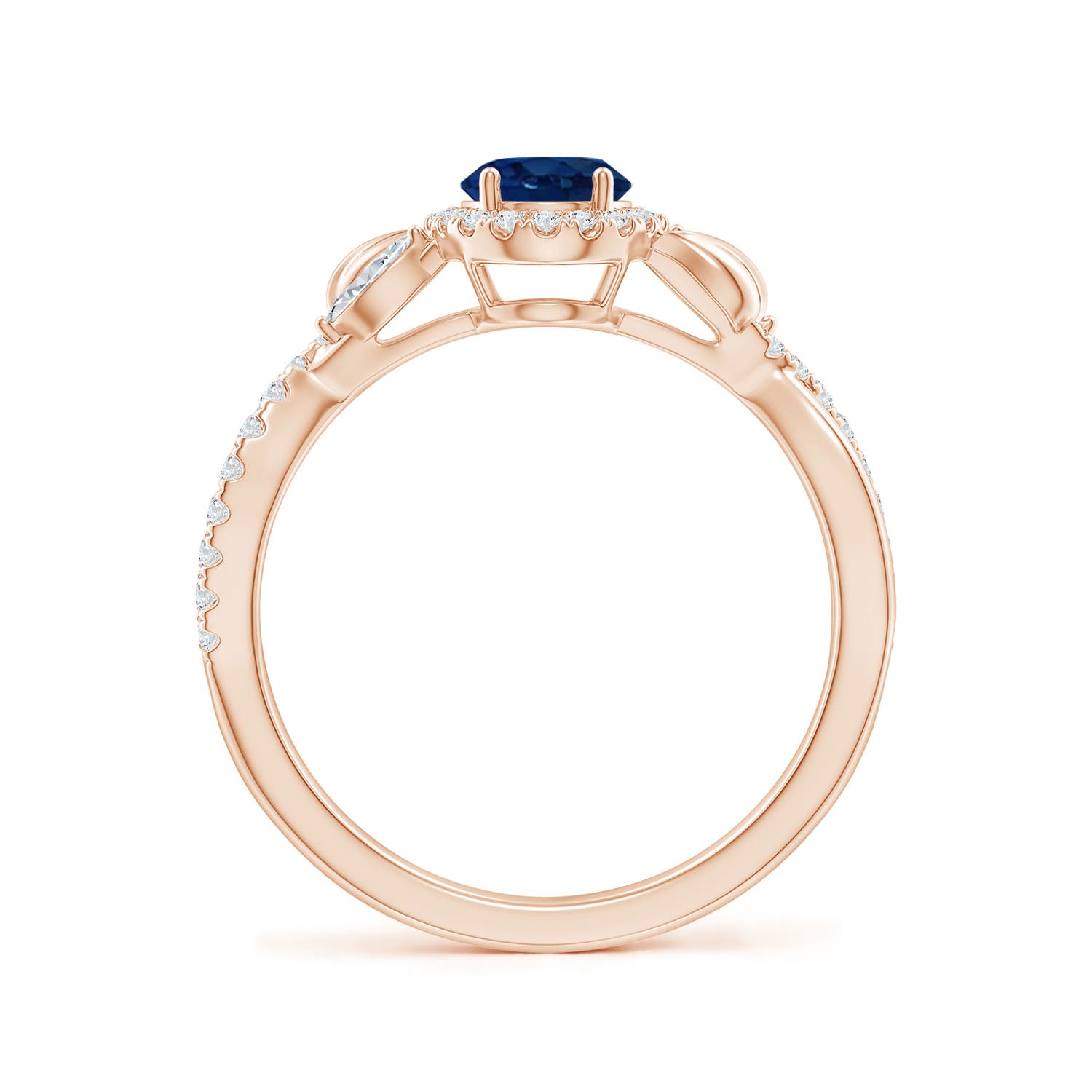 AA - Blue Sapphire / 1.25 CT / 14 KT Rose Gold