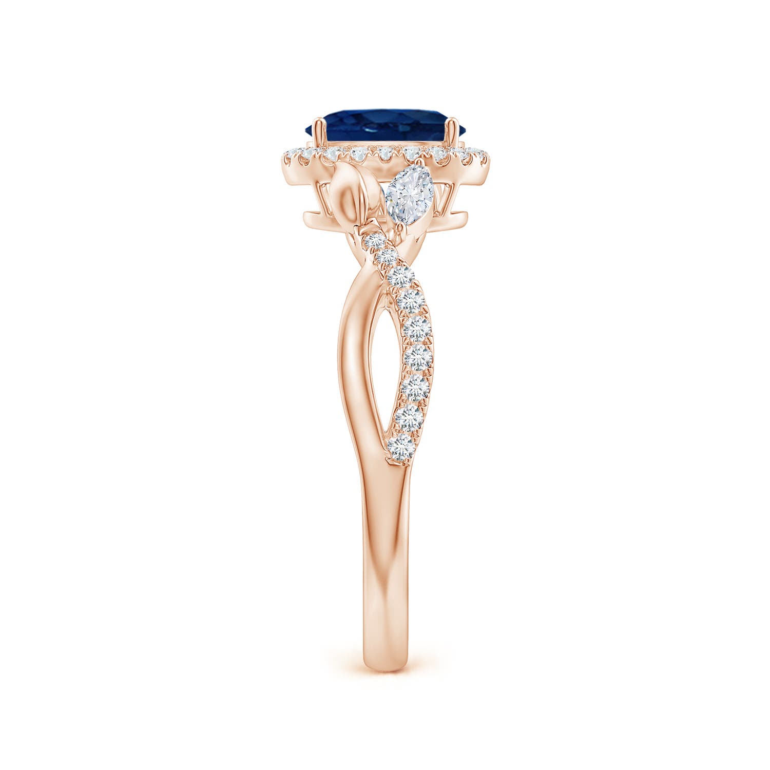 AA - Blue Sapphire / 1.25 CT / 14 KT Rose Gold