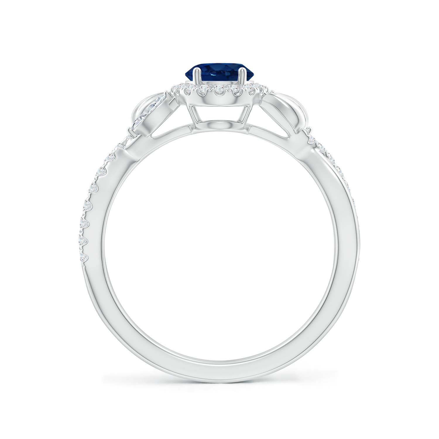 AA - Blue Sapphire / 1.25 CT / 14 KT White Gold