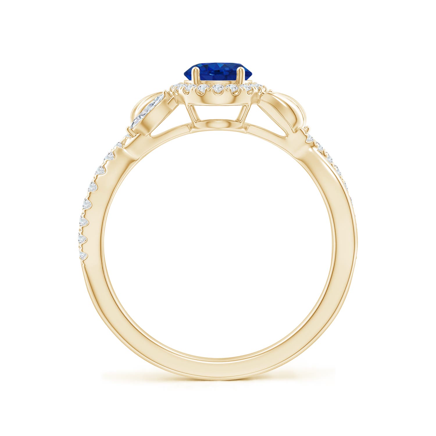 AAA - Blue Sapphire / 1.25 CT / 14 KT Yellow Gold