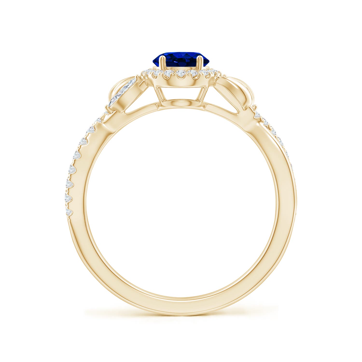 AAAA - Blue Sapphire / 1.25 CT / 14 KT Yellow Gold