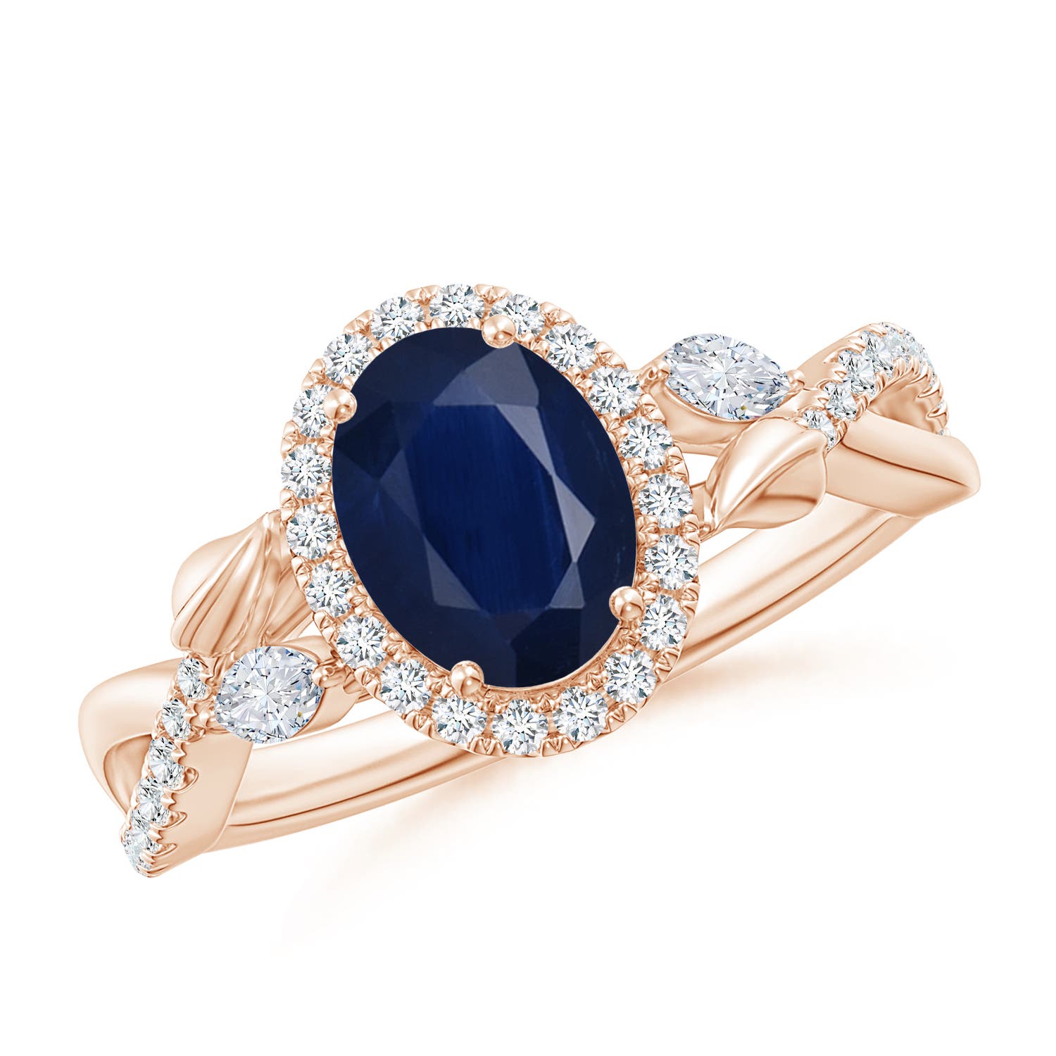 A - Blue Sapphire / 1.97 CT / 14 KT Rose Gold