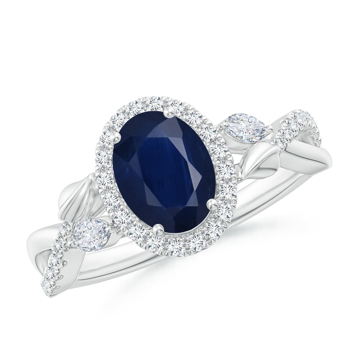 A - Blue Sapphire / 1.97 CT / 14 KT White Gold