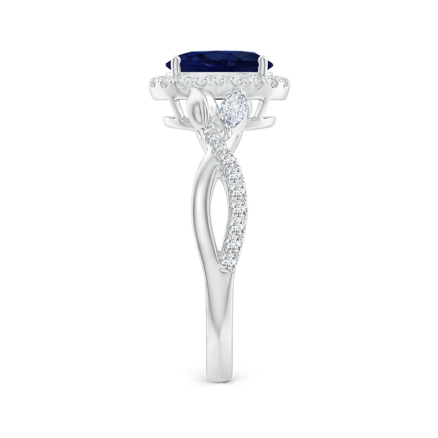 A - Blue Sapphire / 1.97 CT / 14 KT White Gold