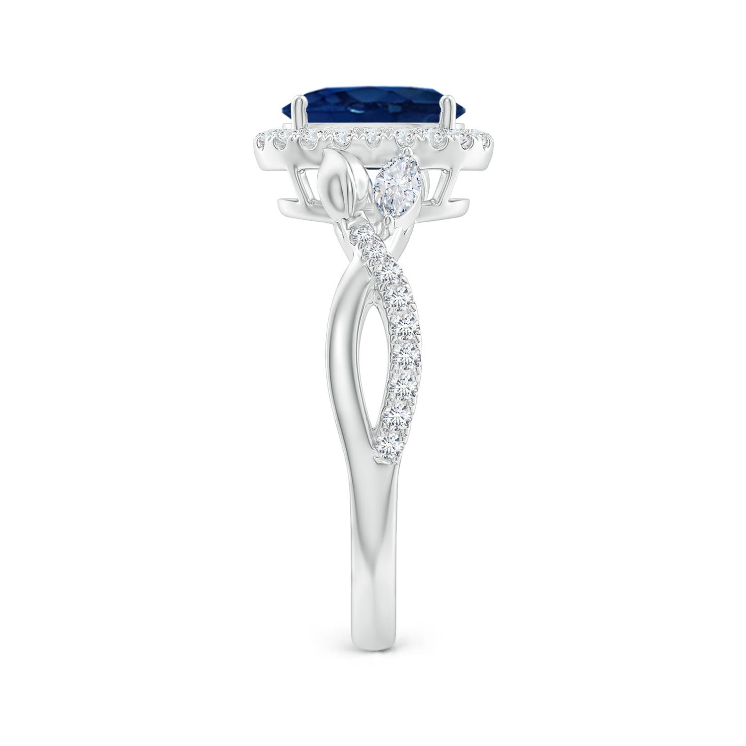 AA - Blue Sapphire / 1.97 CT / 14 KT White Gold