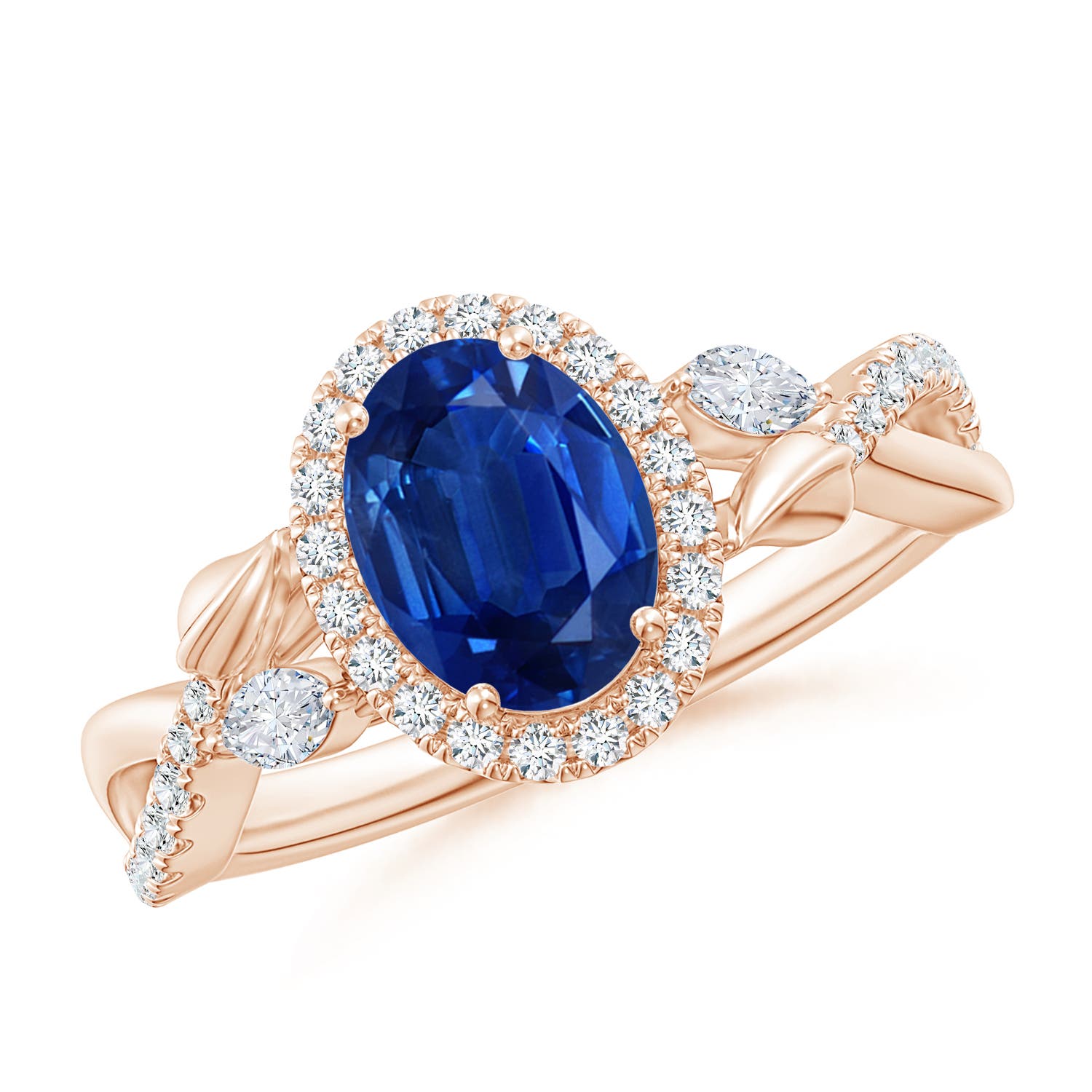 AAA - Blue Sapphire / 1.97 CT / 14 KT Rose Gold