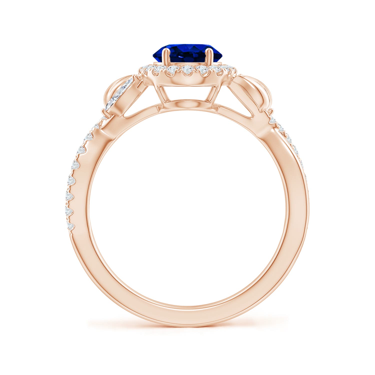 AAAA - Blue Sapphire / 1.97 CT / 14 KT Rose Gold