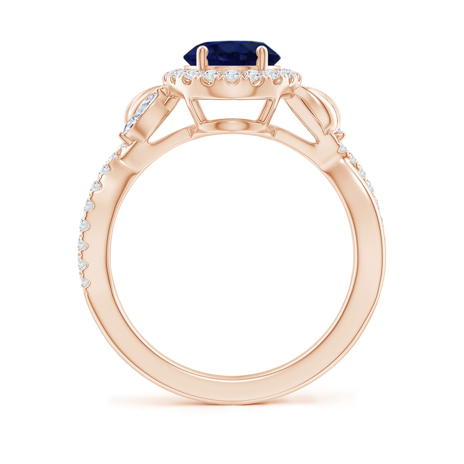 A - Blue Sapphire / 2.46 CT / 14 KT Rose Gold