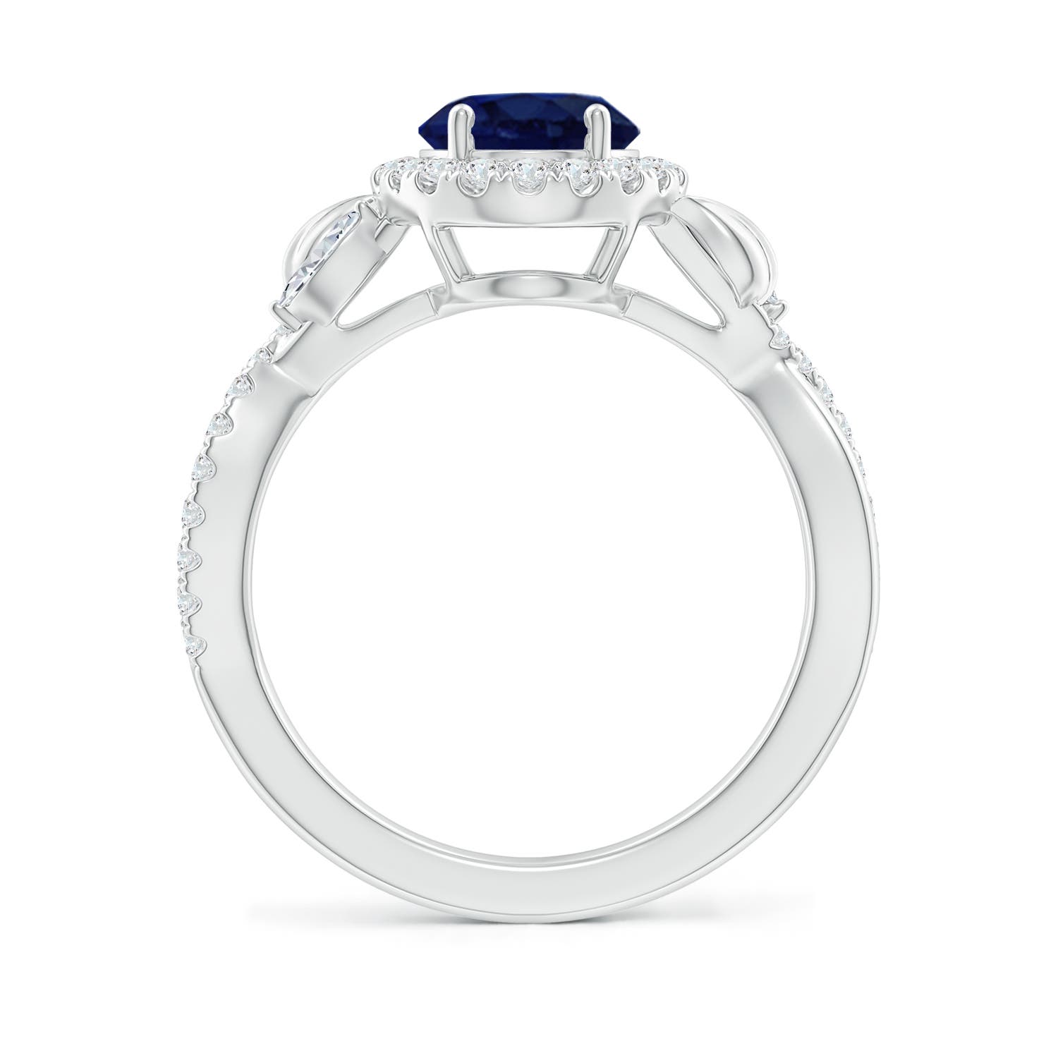 A - Blue Sapphire / 2.46 CT / 14 KT White Gold