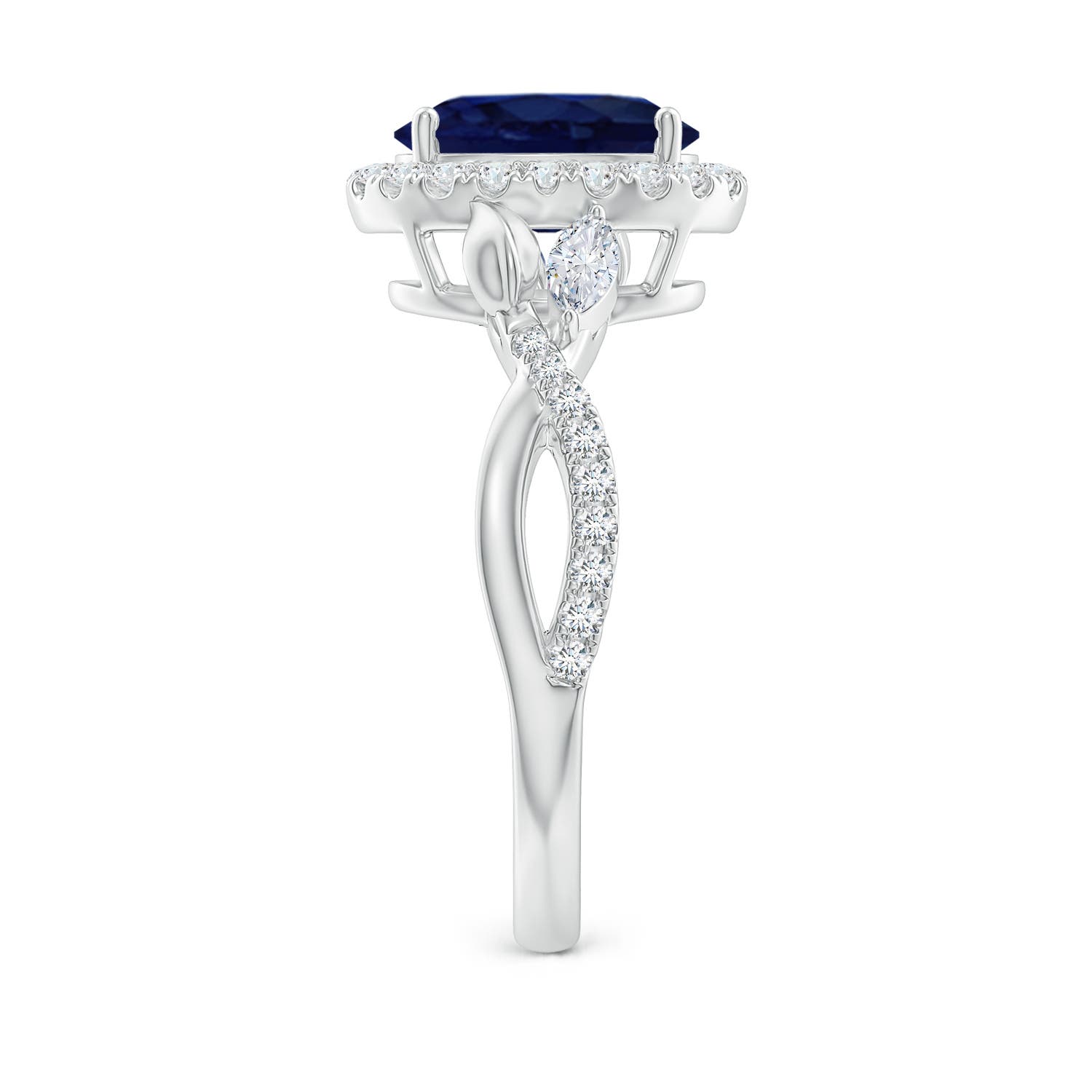 A - Blue Sapphire / 2.46 CT / 14 KT White Gold