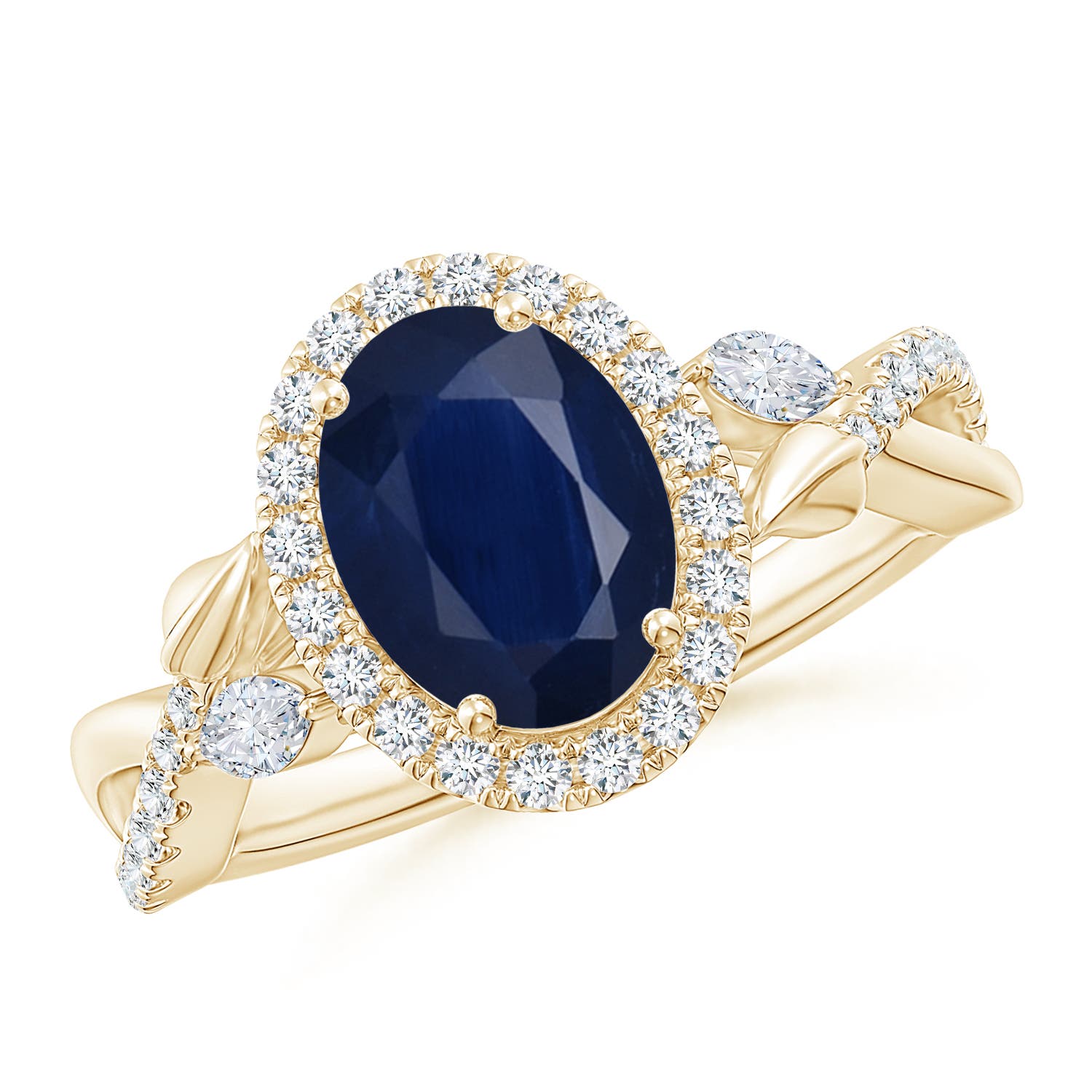 A - Blue Sapphire / 2.46 CT / 14 KT Yellow Gold