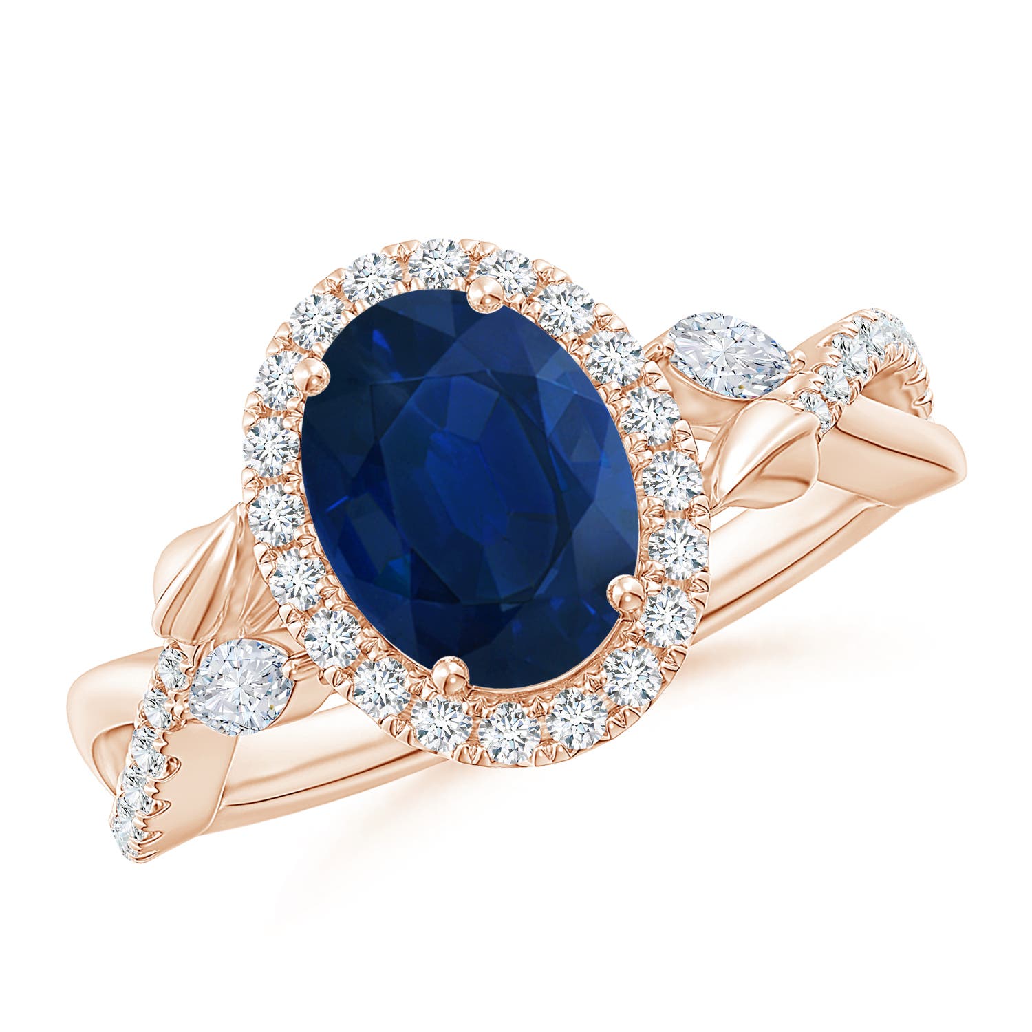 AA - Blue Sapphire / 2.46 CT / 14 KT Rose Gold