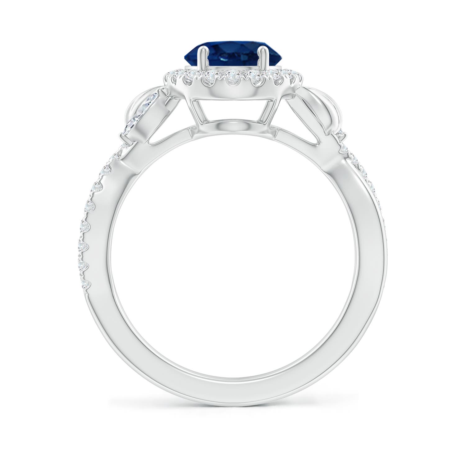 AA - Blue Sapphire / 2.46 CT / 14 KT White Gold