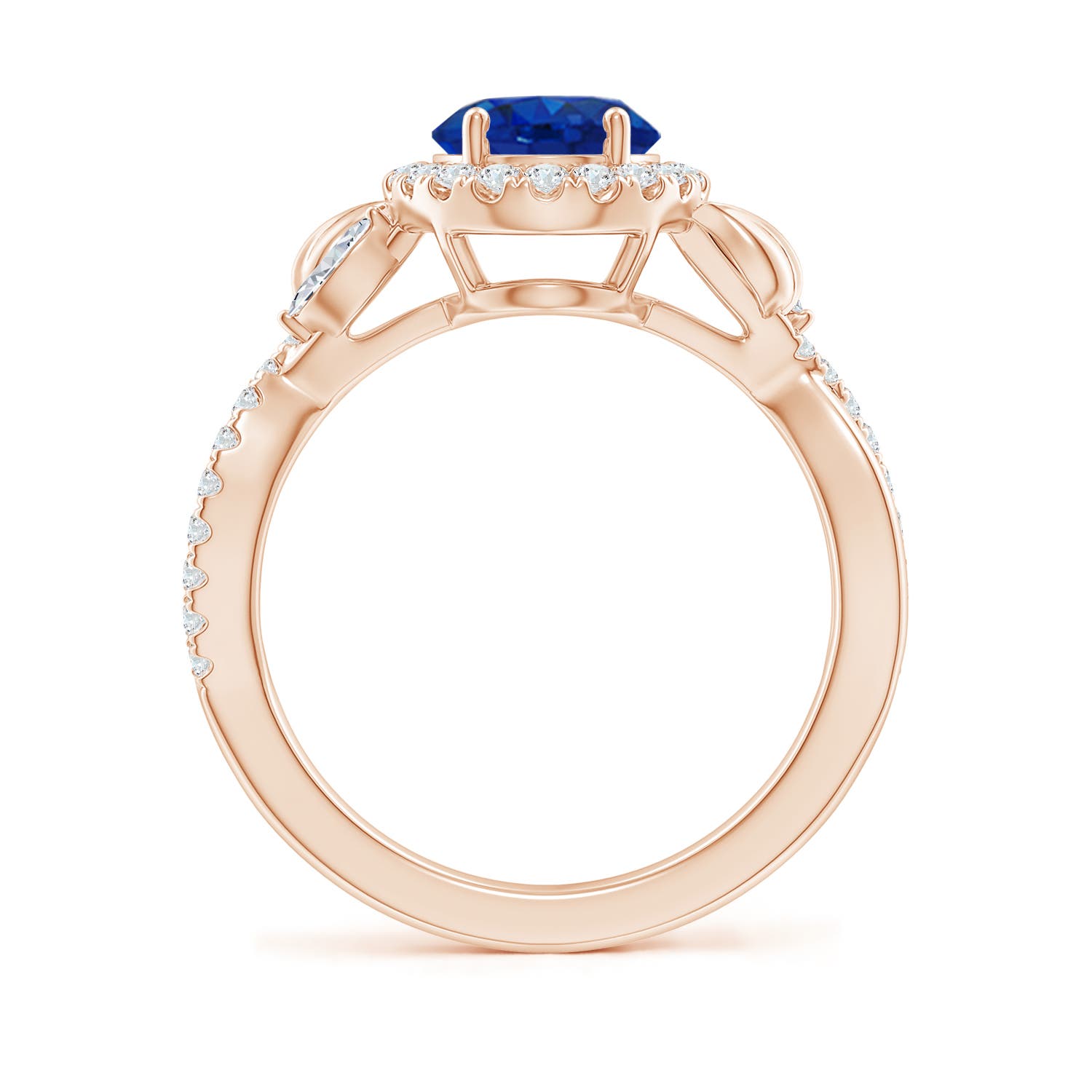 AAA - Blue Sapphire / 2.46 CT / 14 KT Rose Gold