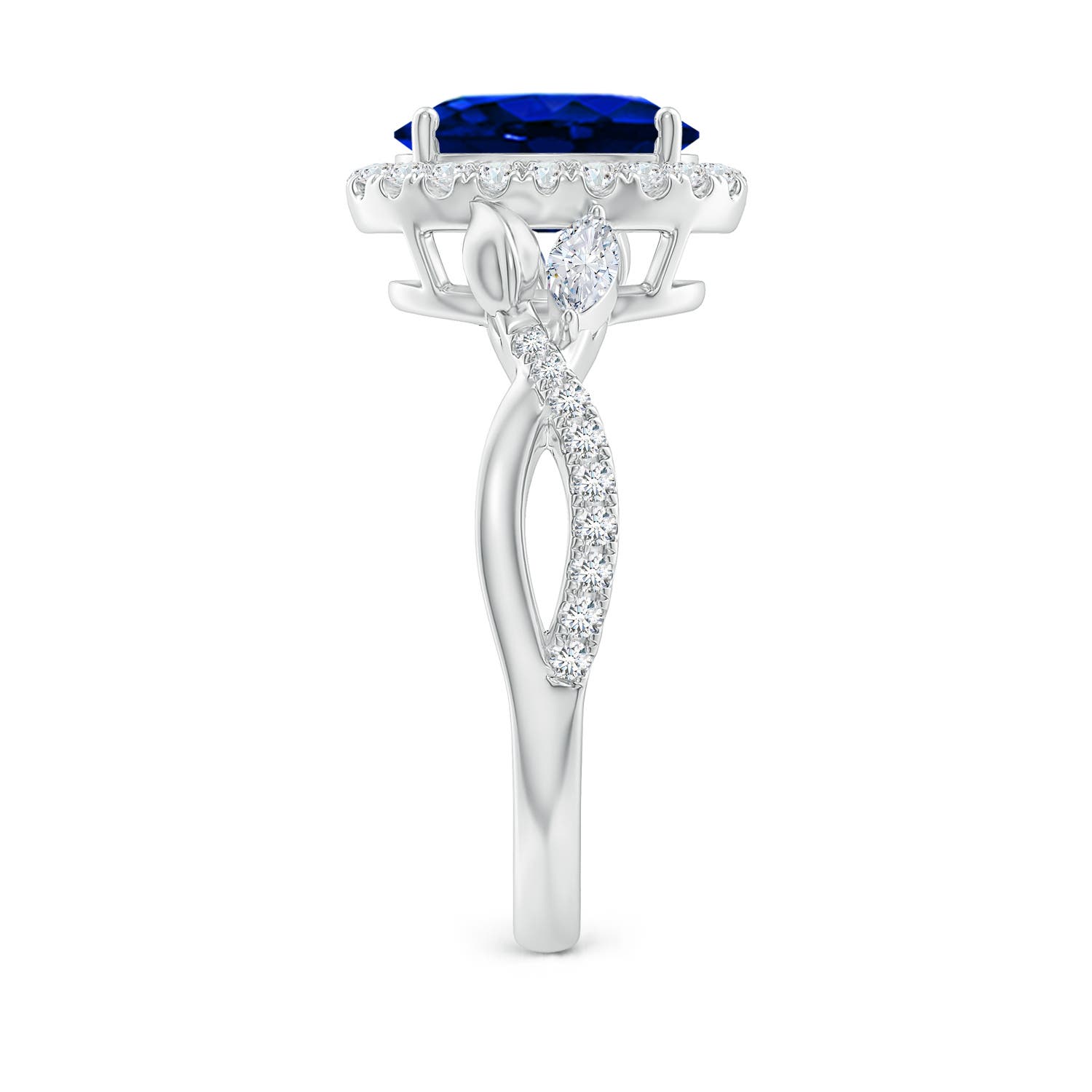 AAAA - Blue Sapphire / 2.46 CT / 14 KT White Gold