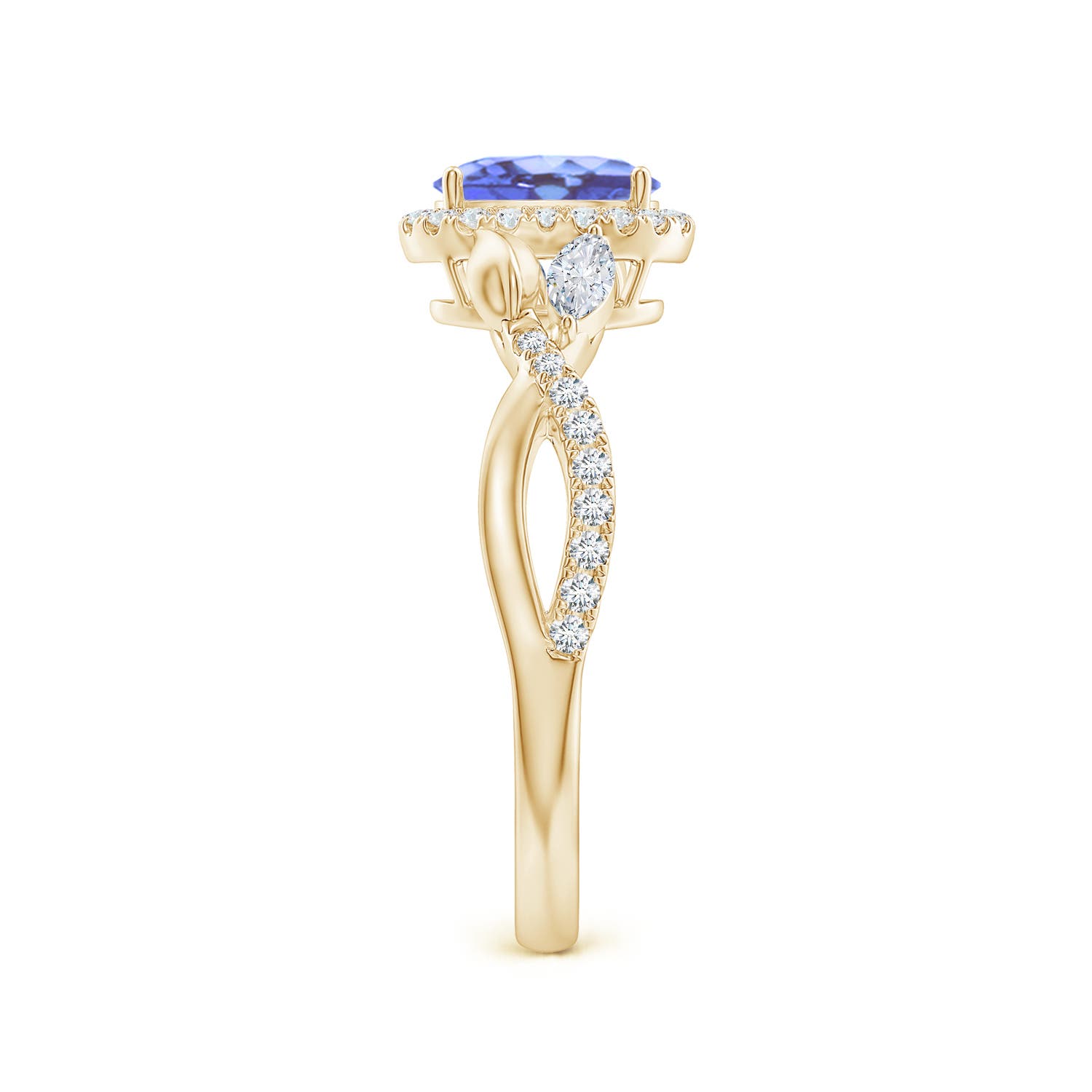 A - Tanzanite / 1.32 CT / 14 KT Yellow Gold