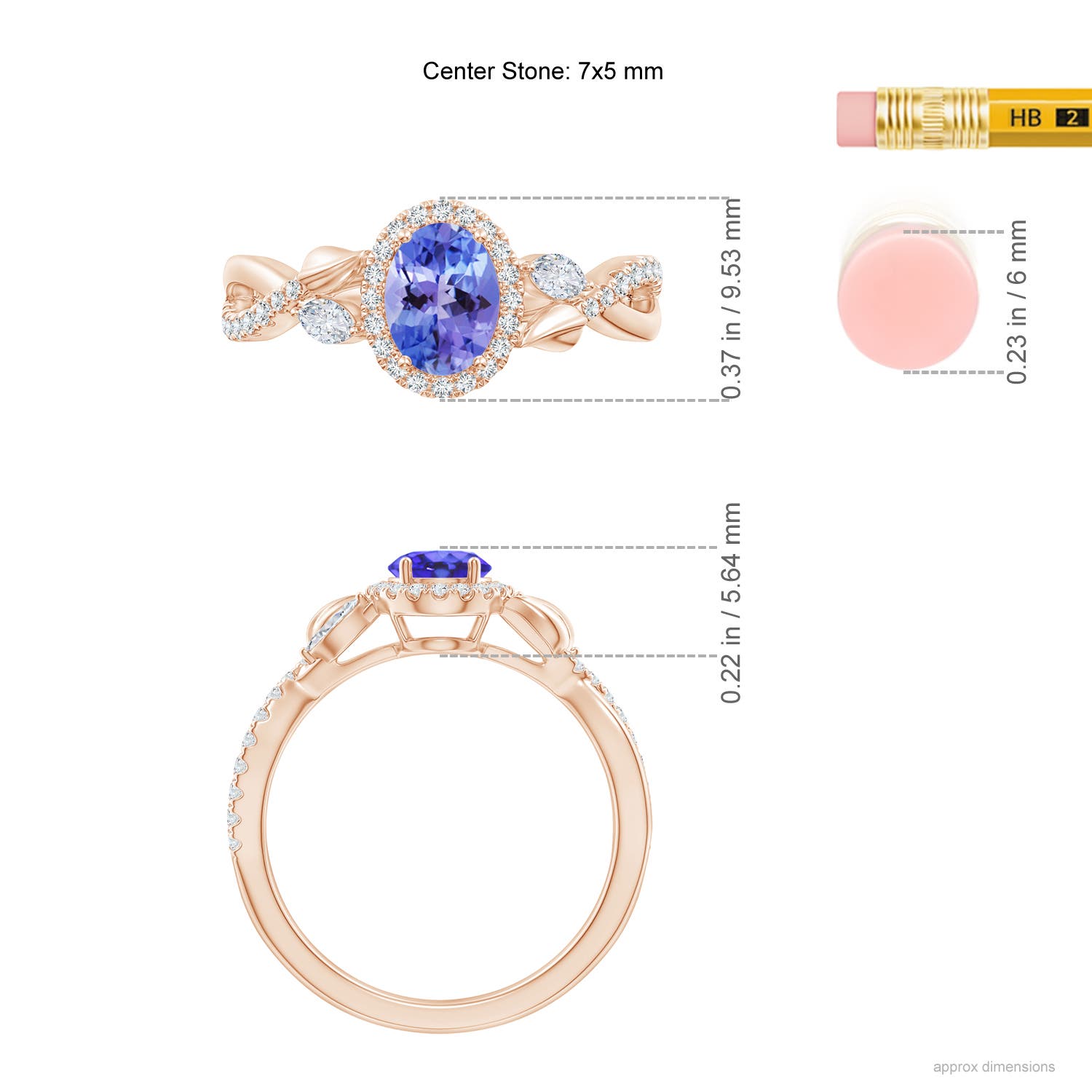 AA - Tanzanite / 1.32 CT / 14 KT Rose Gold