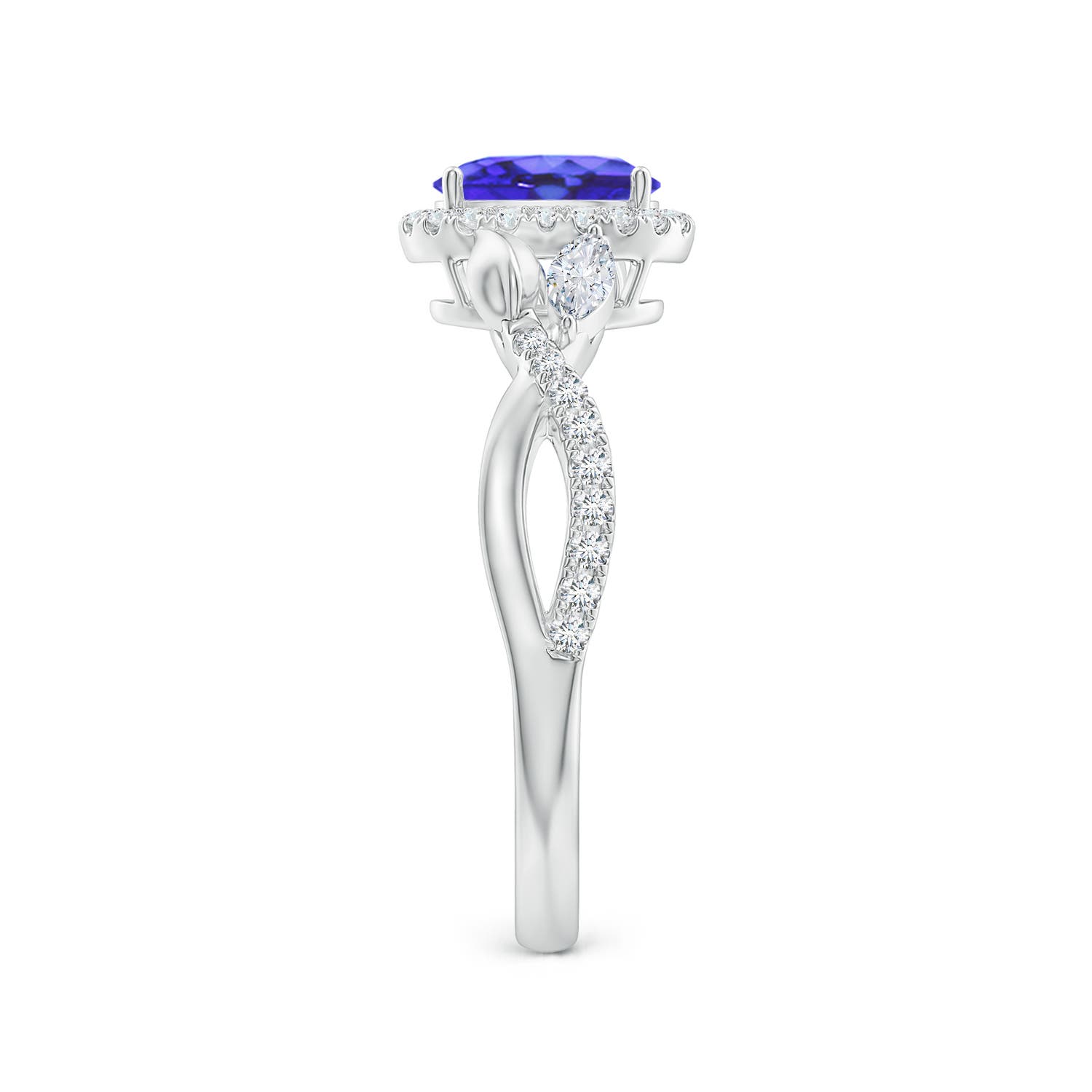 AA - Tanzanite / 1.32 CT / 14 KT White Gold