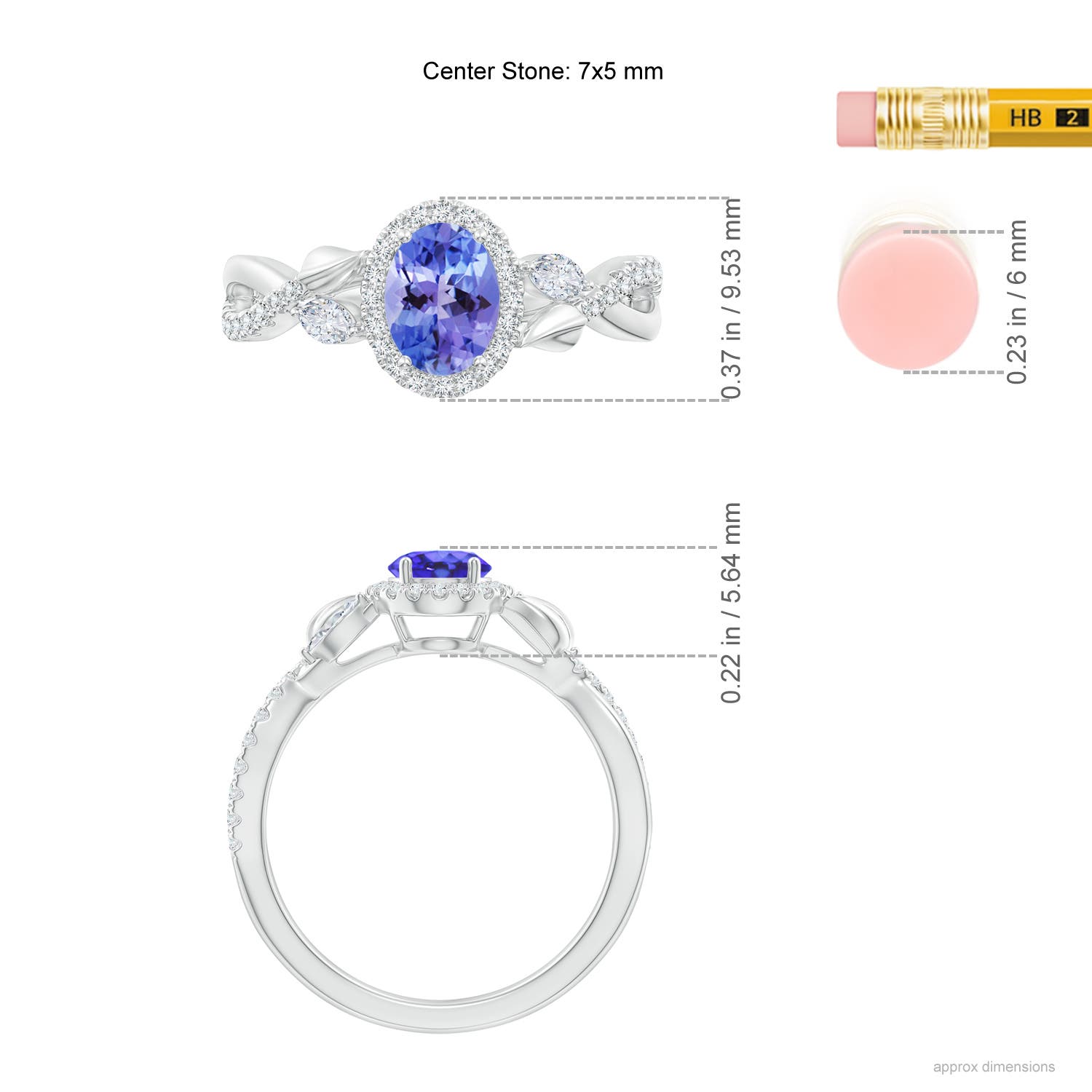 AA - Tanzanite / 1.32 CT / 14 KT White Gold