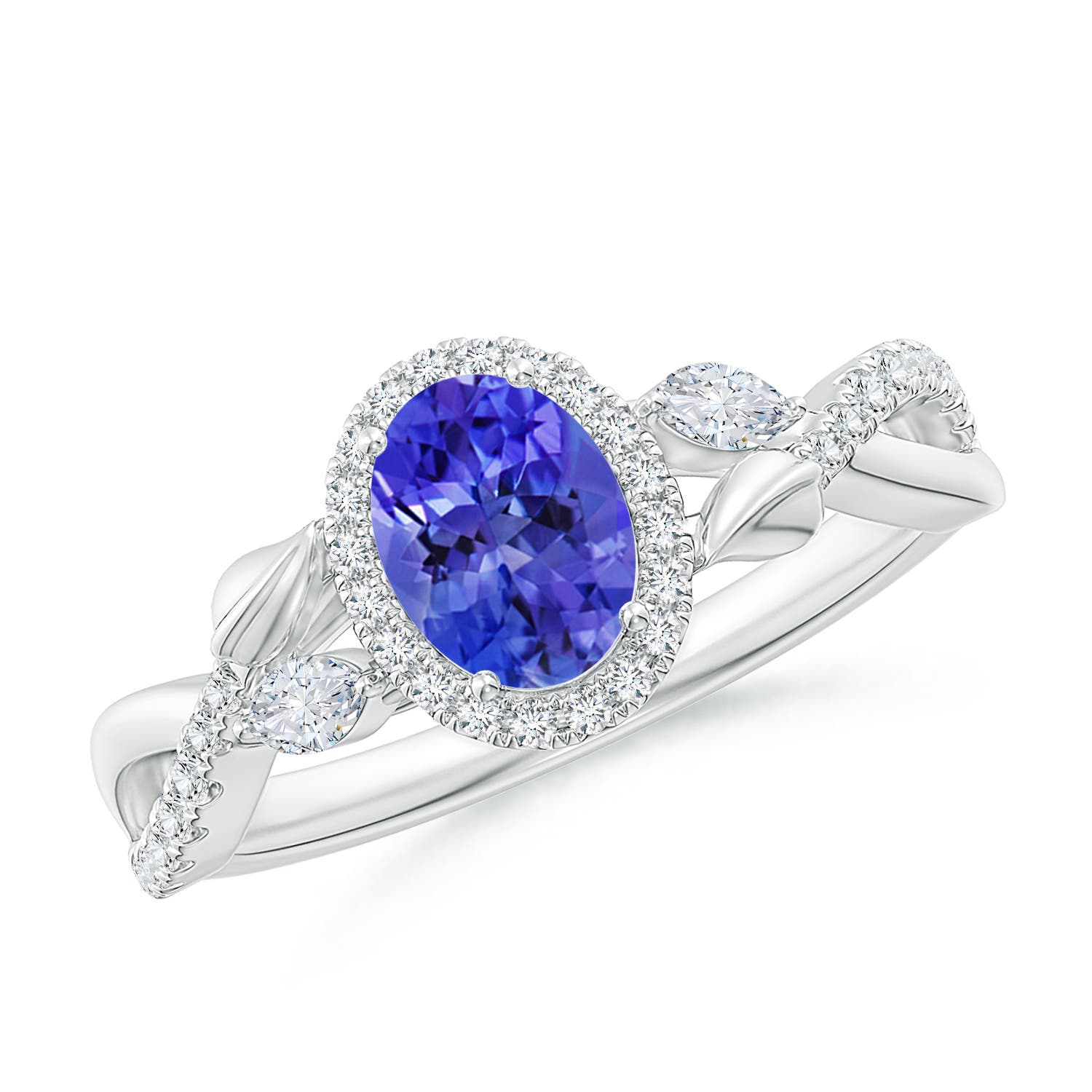 AAA - Tanzanite / 1.32 CT / 14 KT White Gold