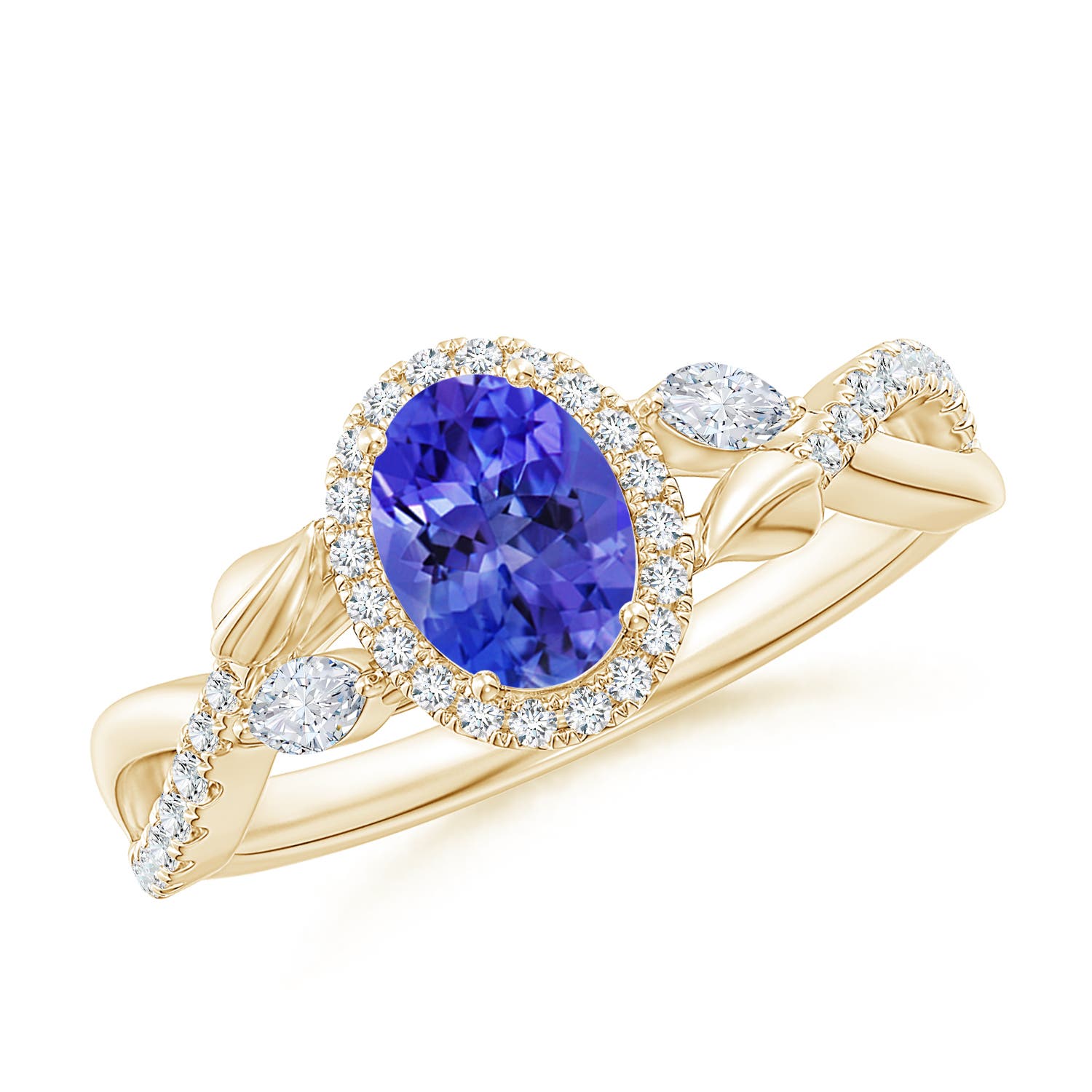 AAA - Tanzanite / 1.32 CT / 14 KT Yellow Gold