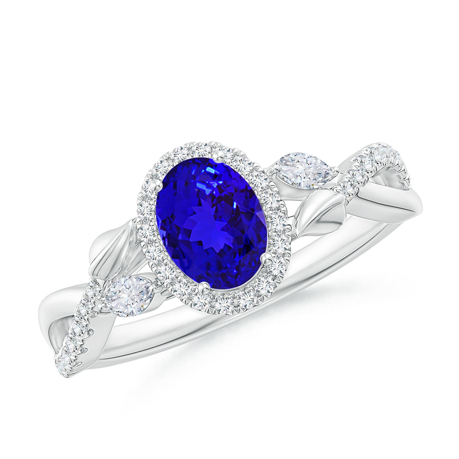 AAAA - Tanzanite / 1.32 CT / 14 KT White Gold