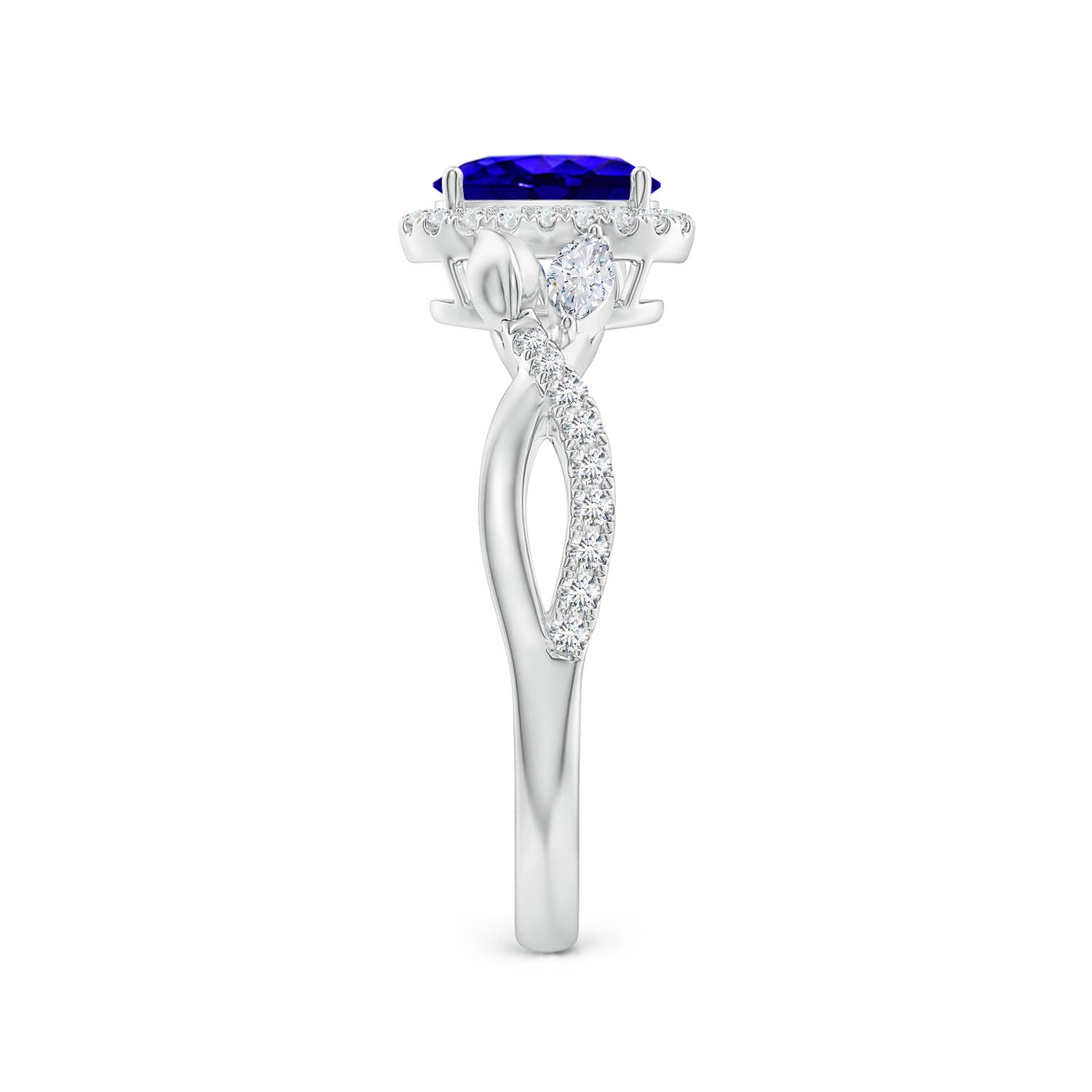 AAAA - Tanzanite / 1.32 CT / 14 KT White Gold