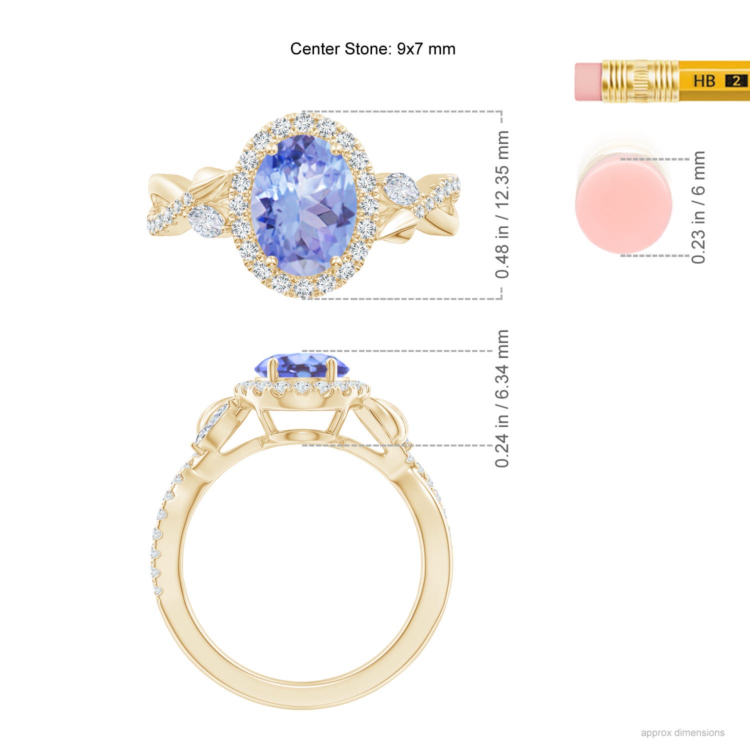 A - Tanzanite / 2.49 CT / 14 KT Yellow Gold